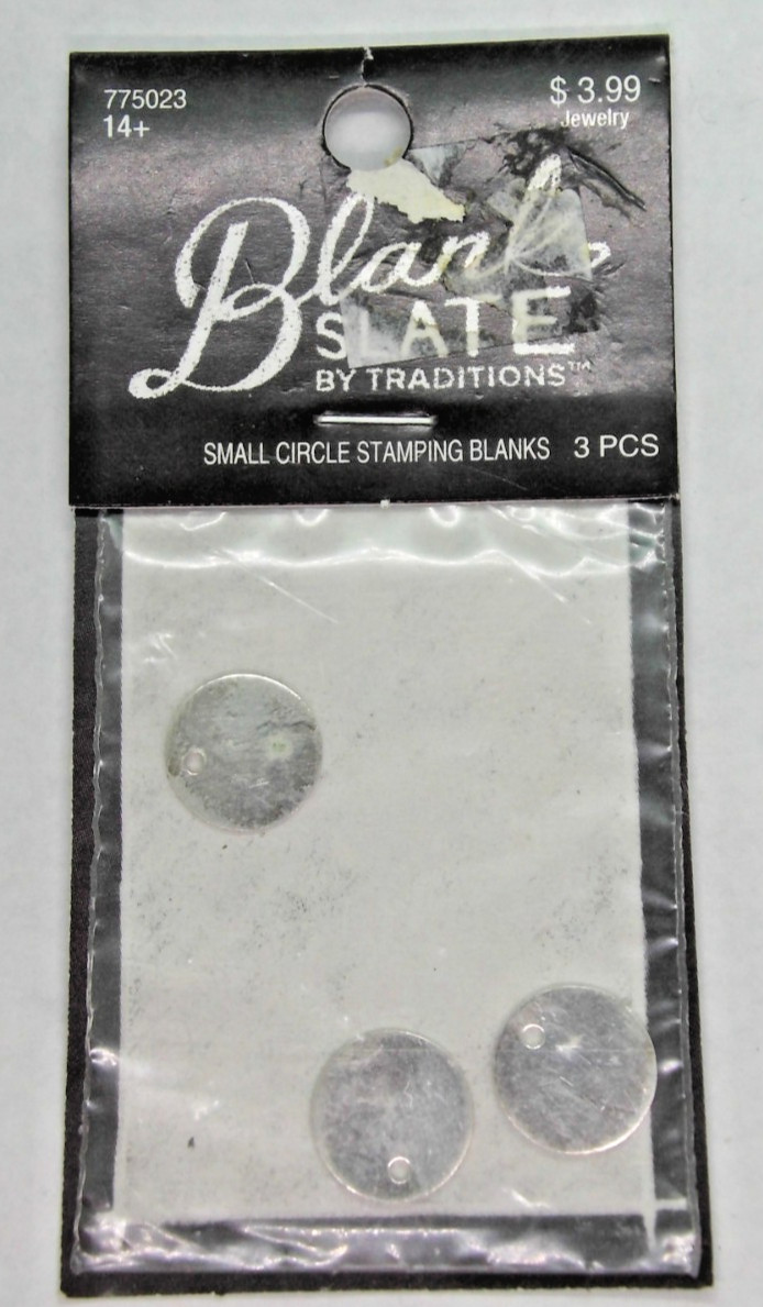 Blank Slate by Traditions #775023 Small Circle Stamping Blanks, 3 pc -More Below