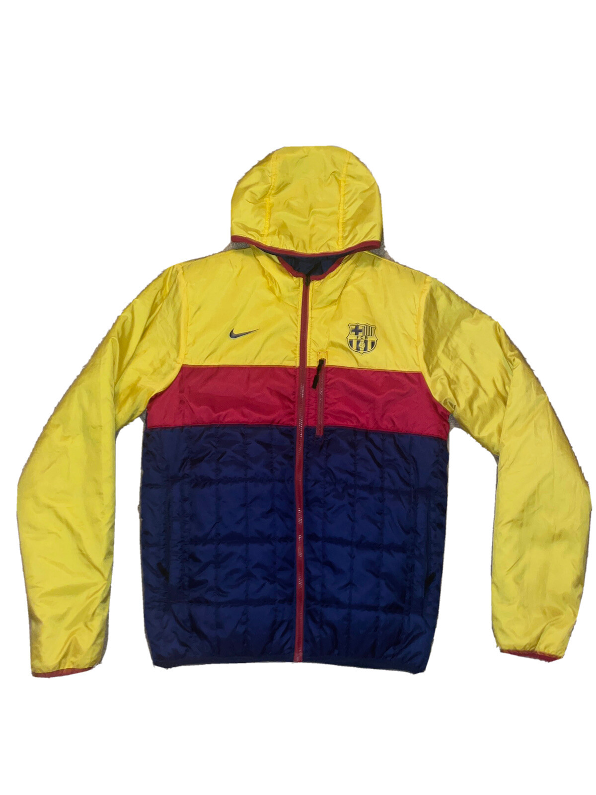 FC Barcelona Nike Reversible Winter Jacket Medium Soccer Football World Cup