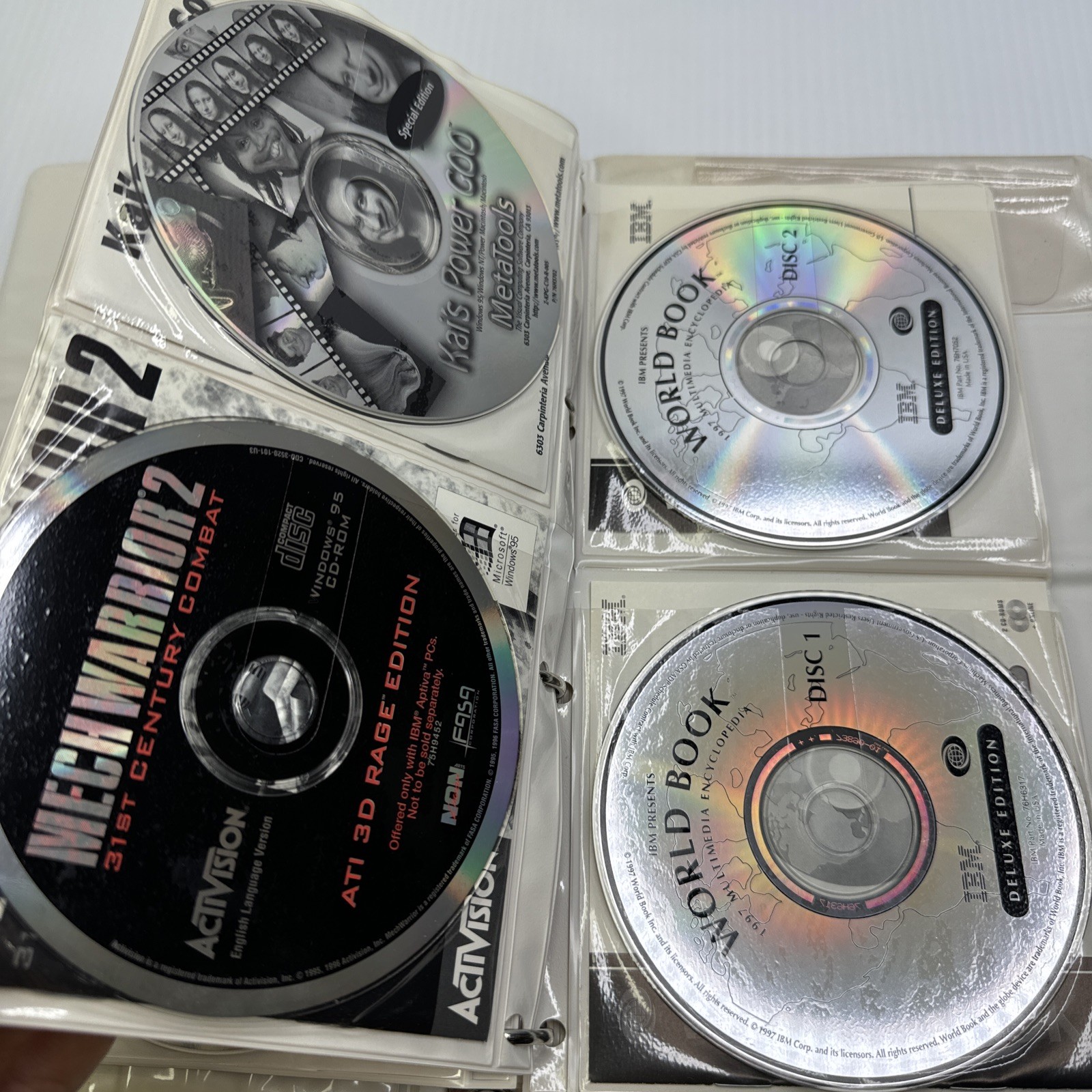 IBM Aptiva Multimedia 15 CD-ROM CD Discs + Two Booklets Battle Beasts etc