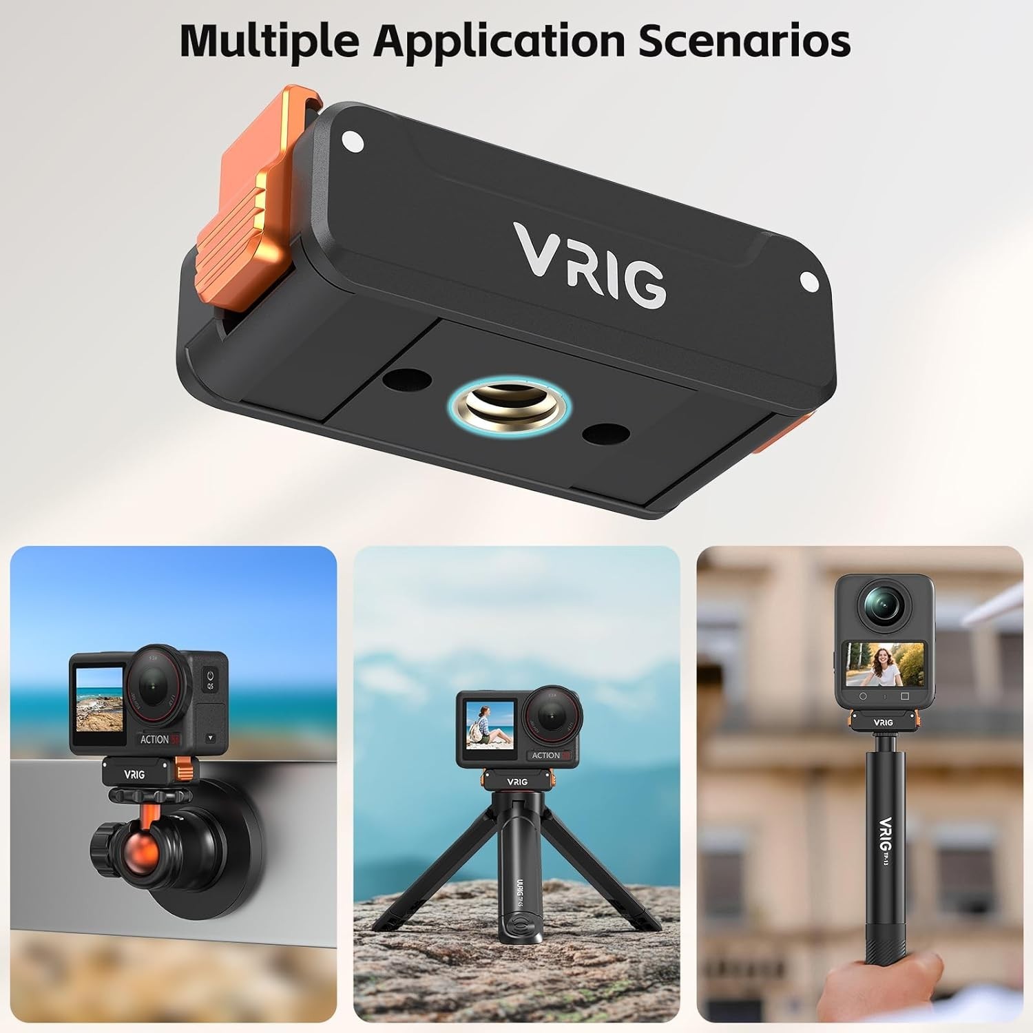 Versatile Quick-Release Tripod Adapter for DJI Osmo Action 3 & 360 Models