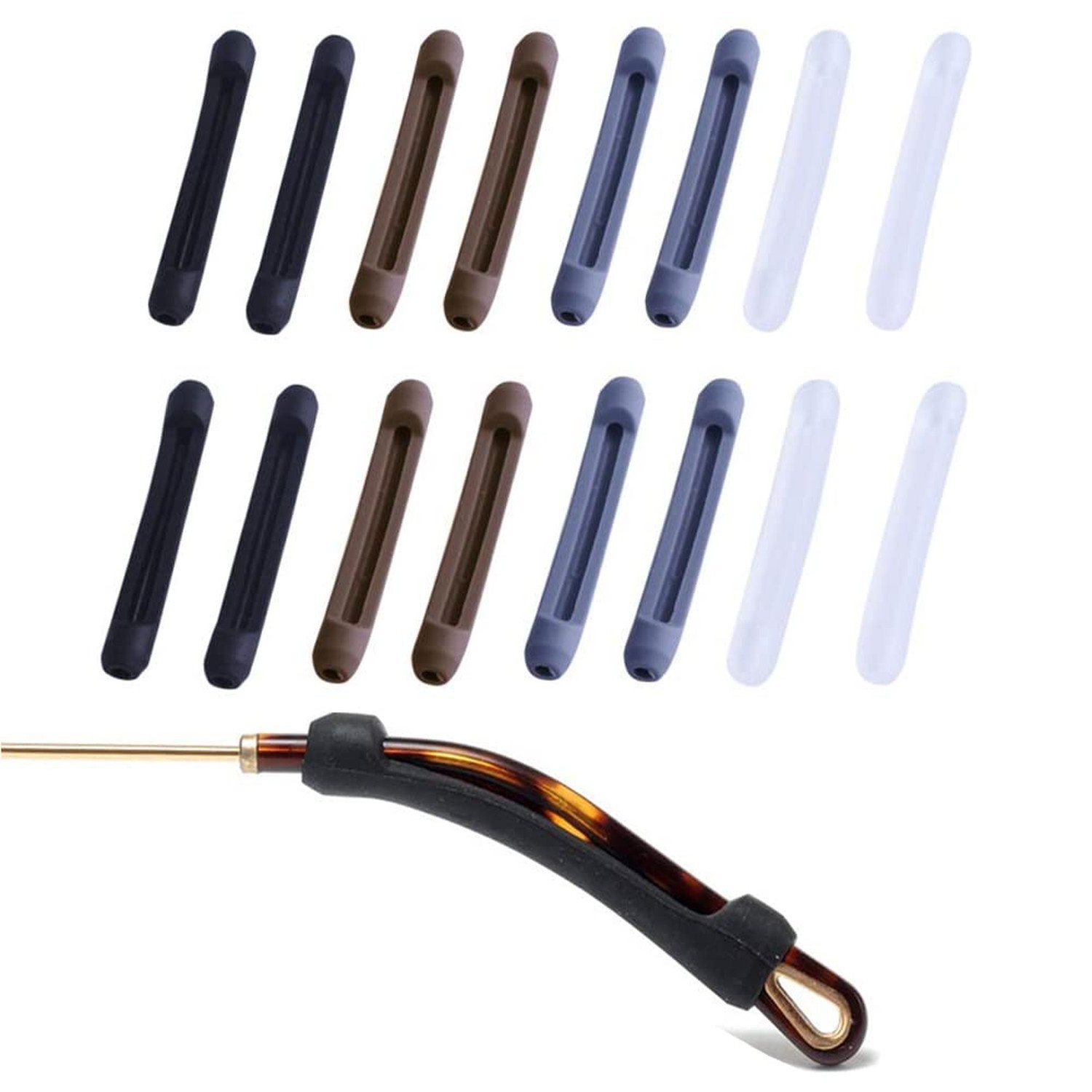 GBSTORE 8 Pairs Soft Silicone Eyeglass Ear Cushions Glasses Ear Grip Temple T...
