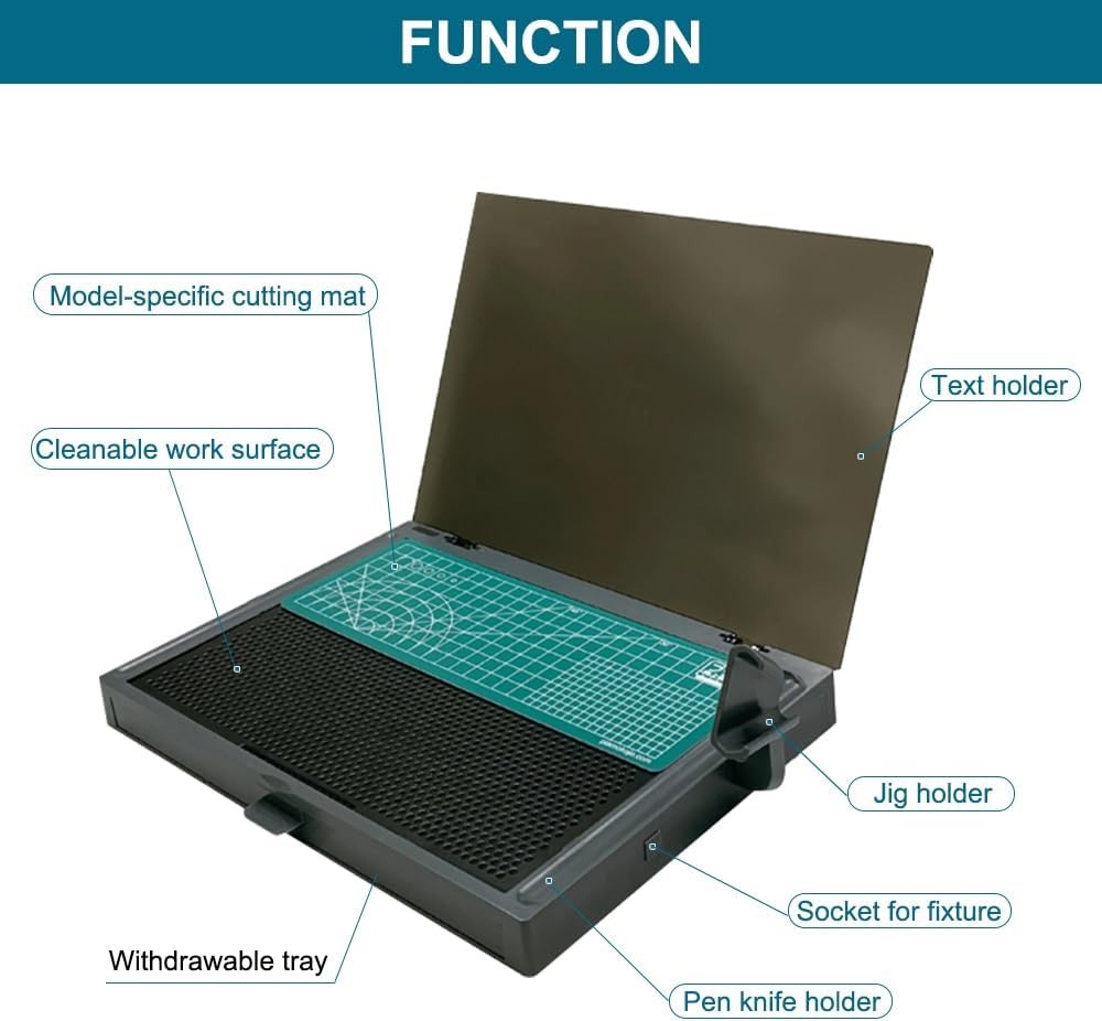 KJ018 Portable Worktable for Model Building with Movable Drawer Cut Mat