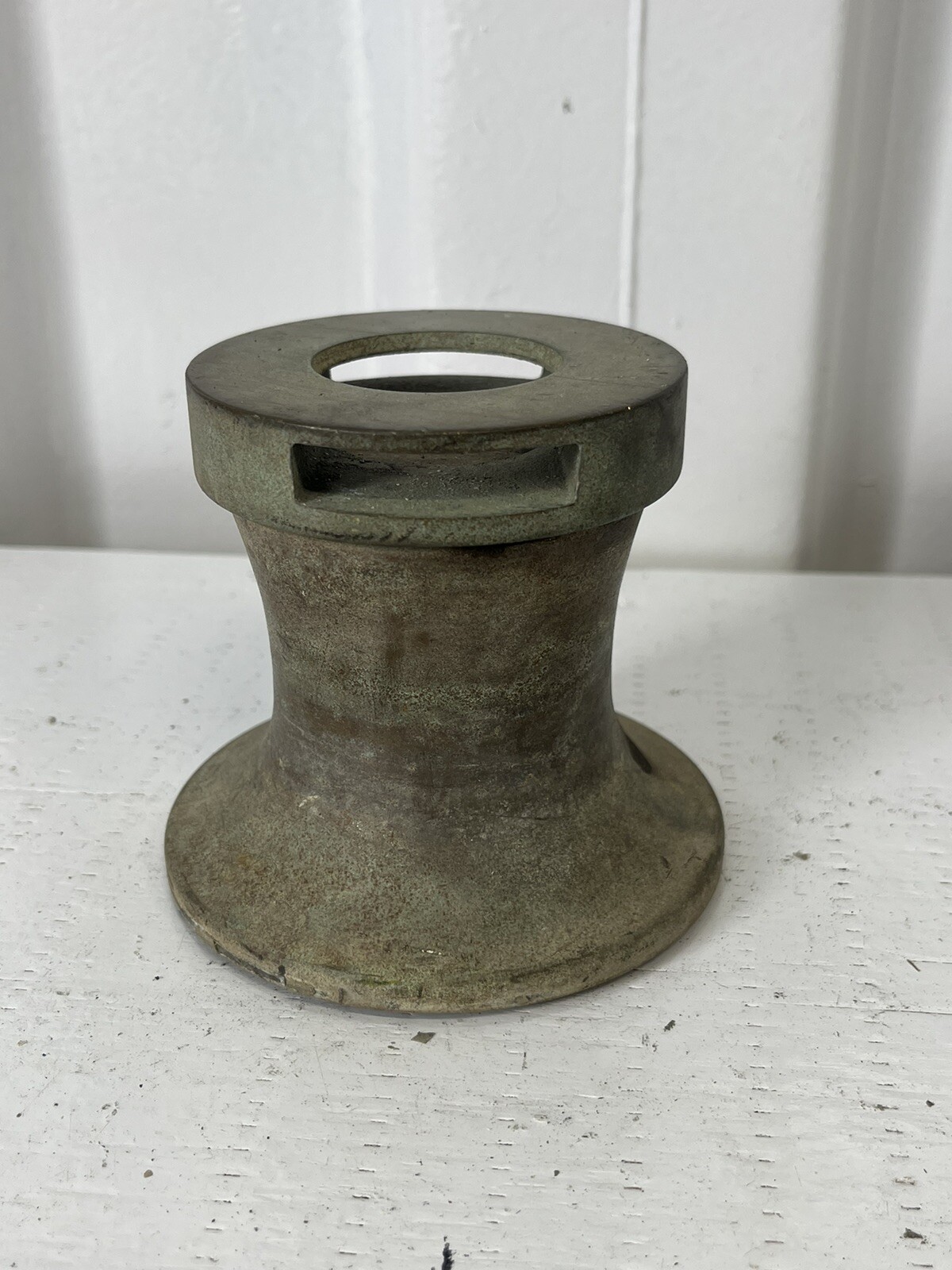 Vintage Bronze Sailboat Winch single speed