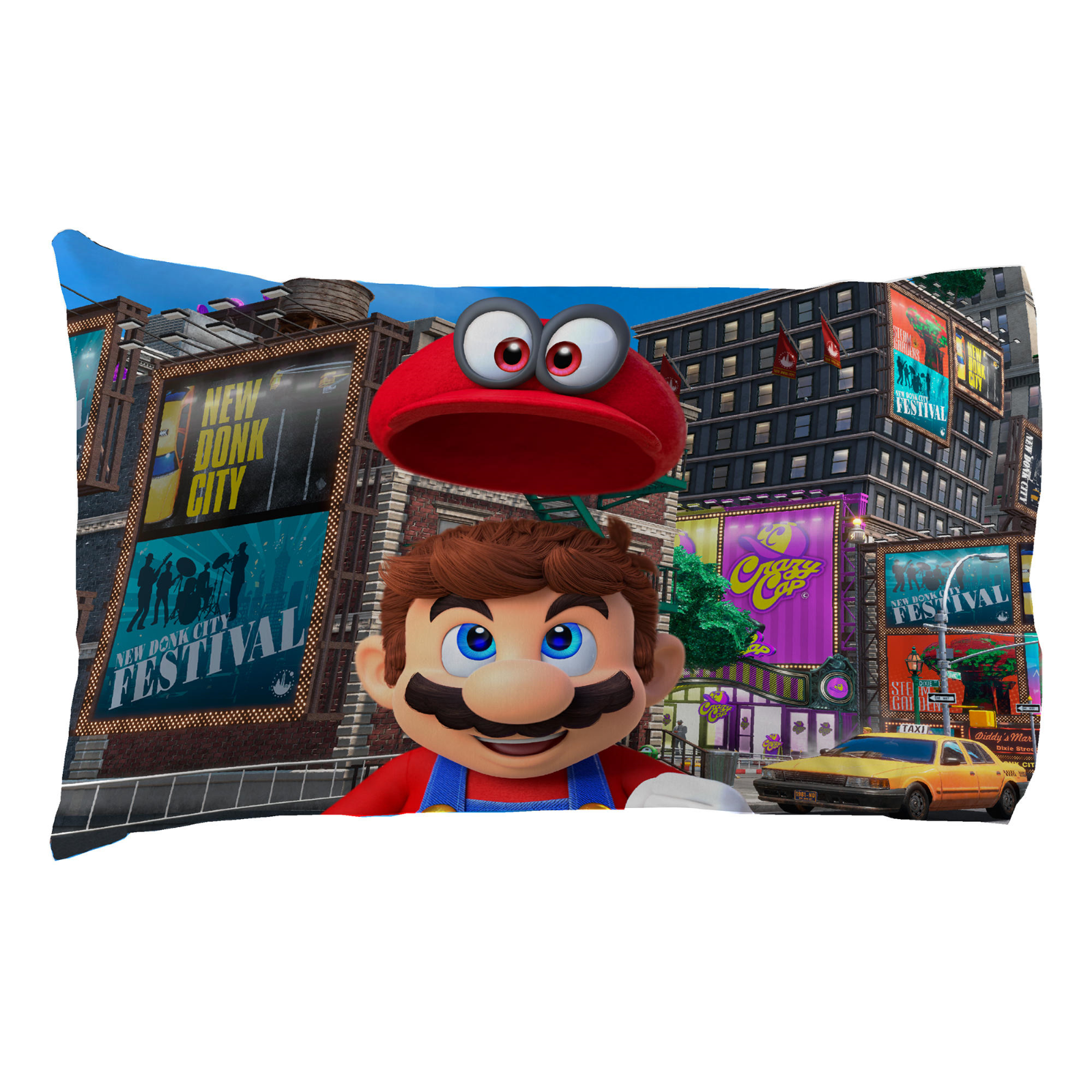 Nintendo Super Mario Caps Off Reversible Pillowcase NEW In Package