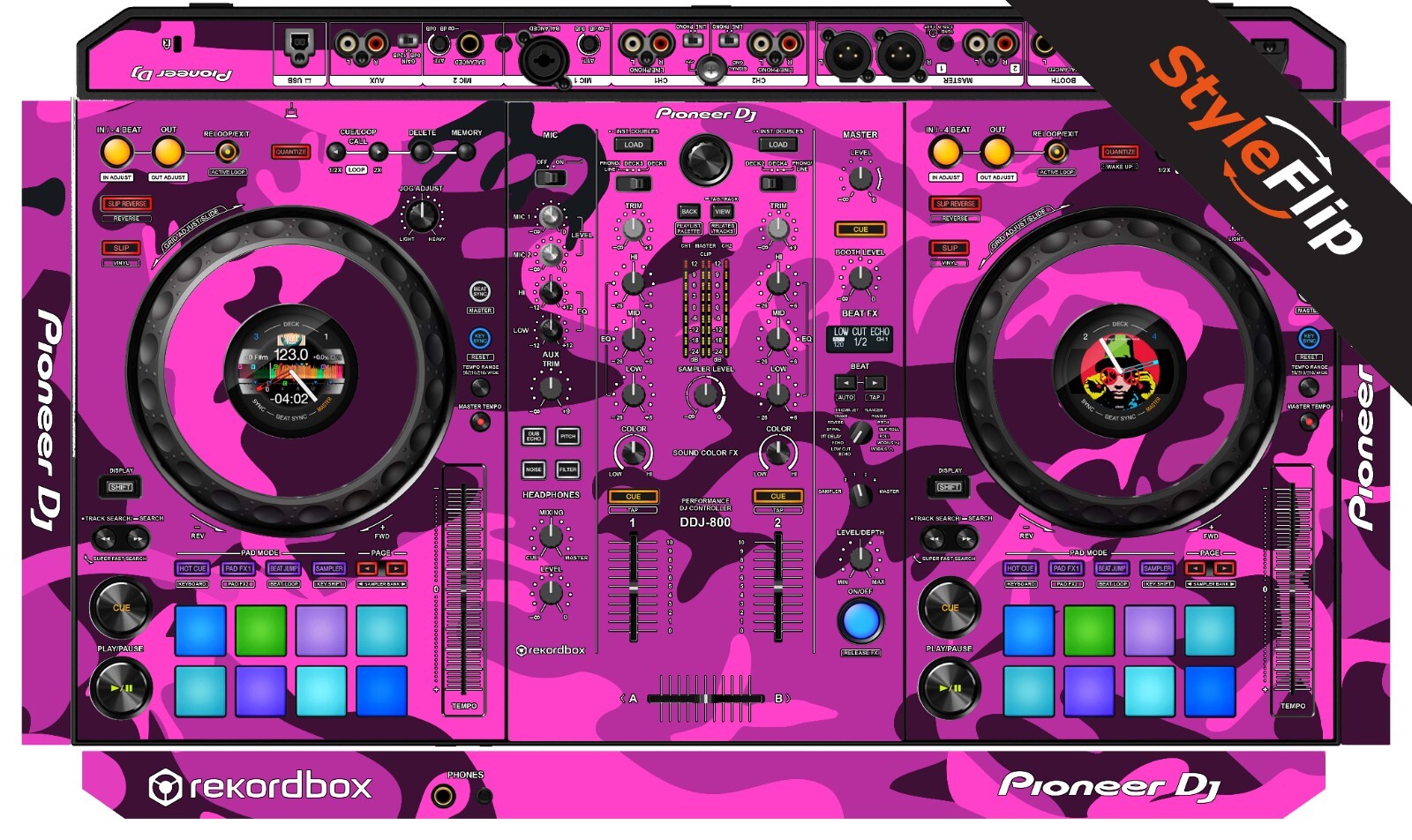Pioneer DDJ-800 Skin | Color Pink Camo | Protective Decal | StyleFlip Skins