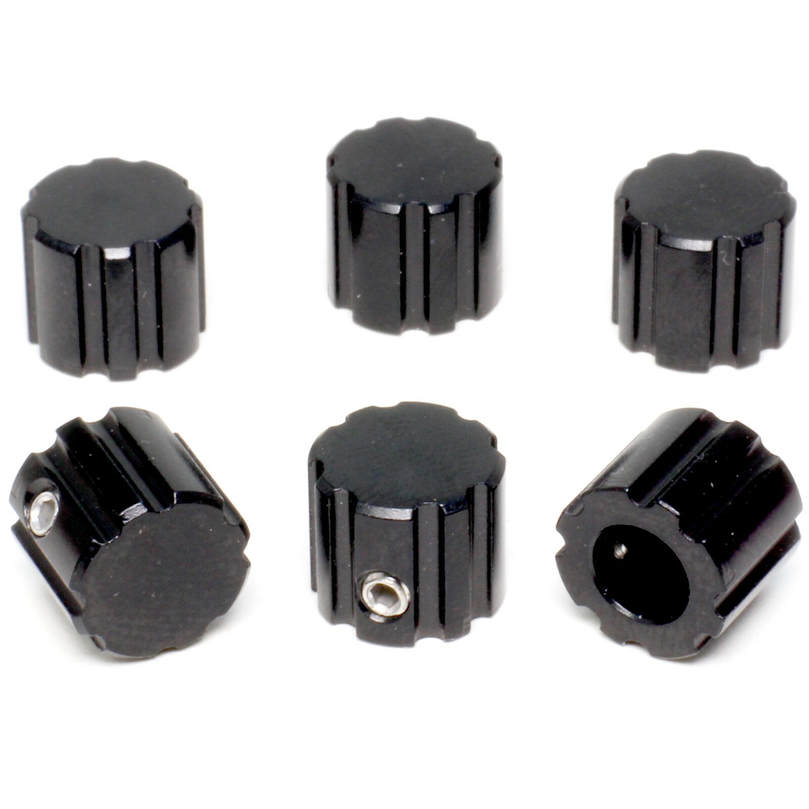 Instrument Control Knobs, Machined 6061 Anodized Aluminum, 6 each