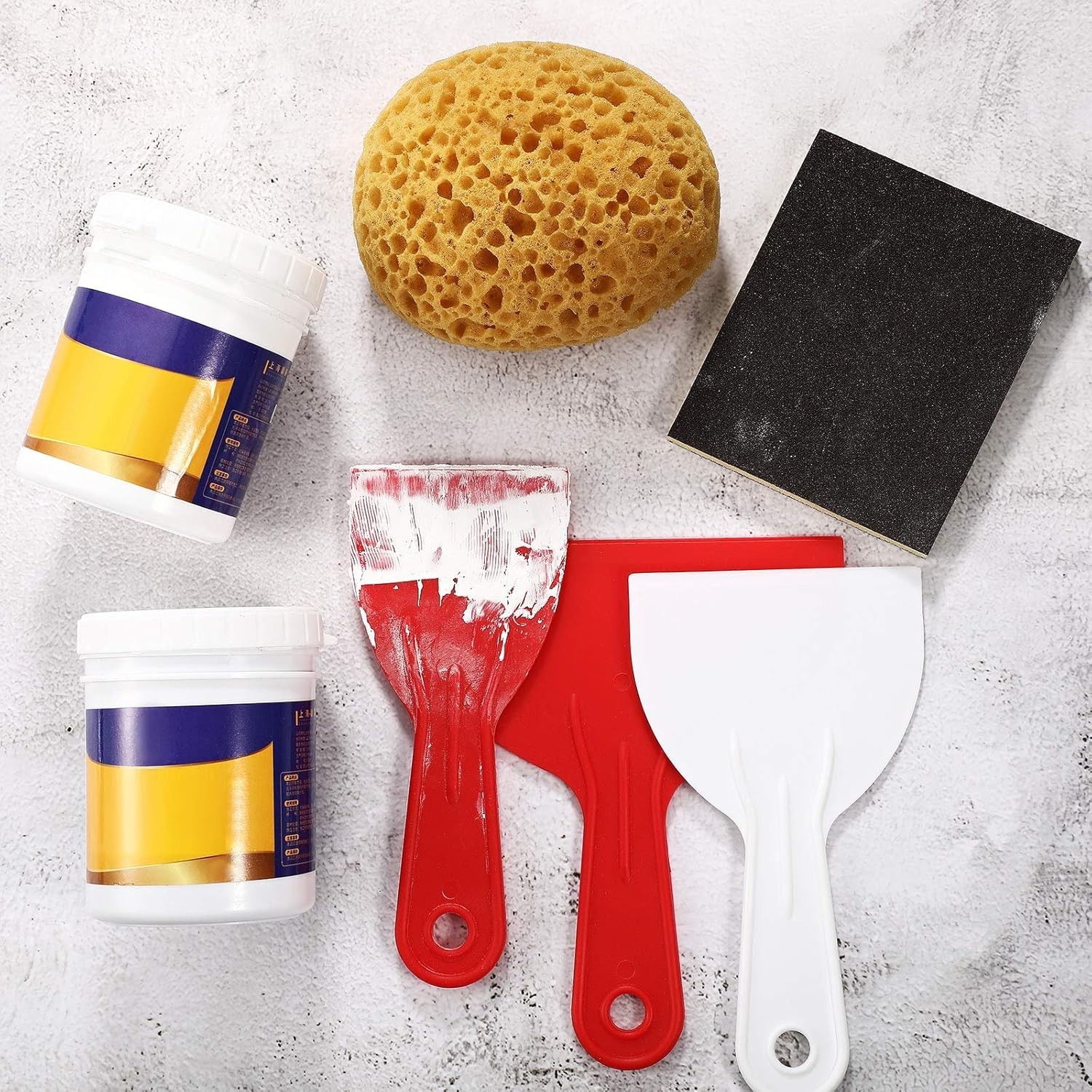 2-Pack Durable Knockdown Texture Sponge for Effortless Wall & Ceiling Repairs