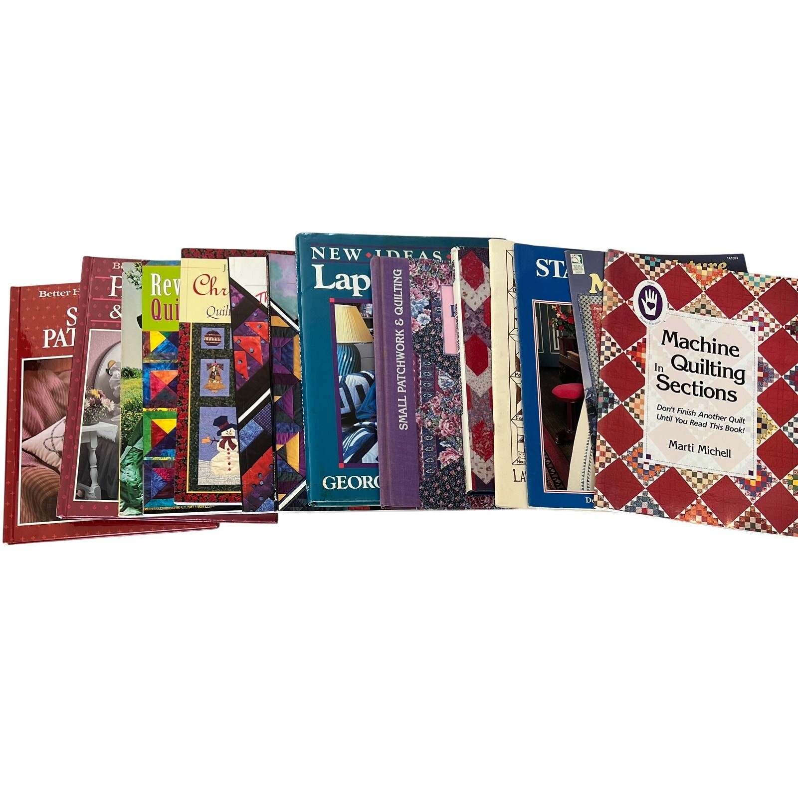 Vintage Quilting Patchwork Book Lot 14 Singer Georgia Bonesteel Lap Quilt Guide