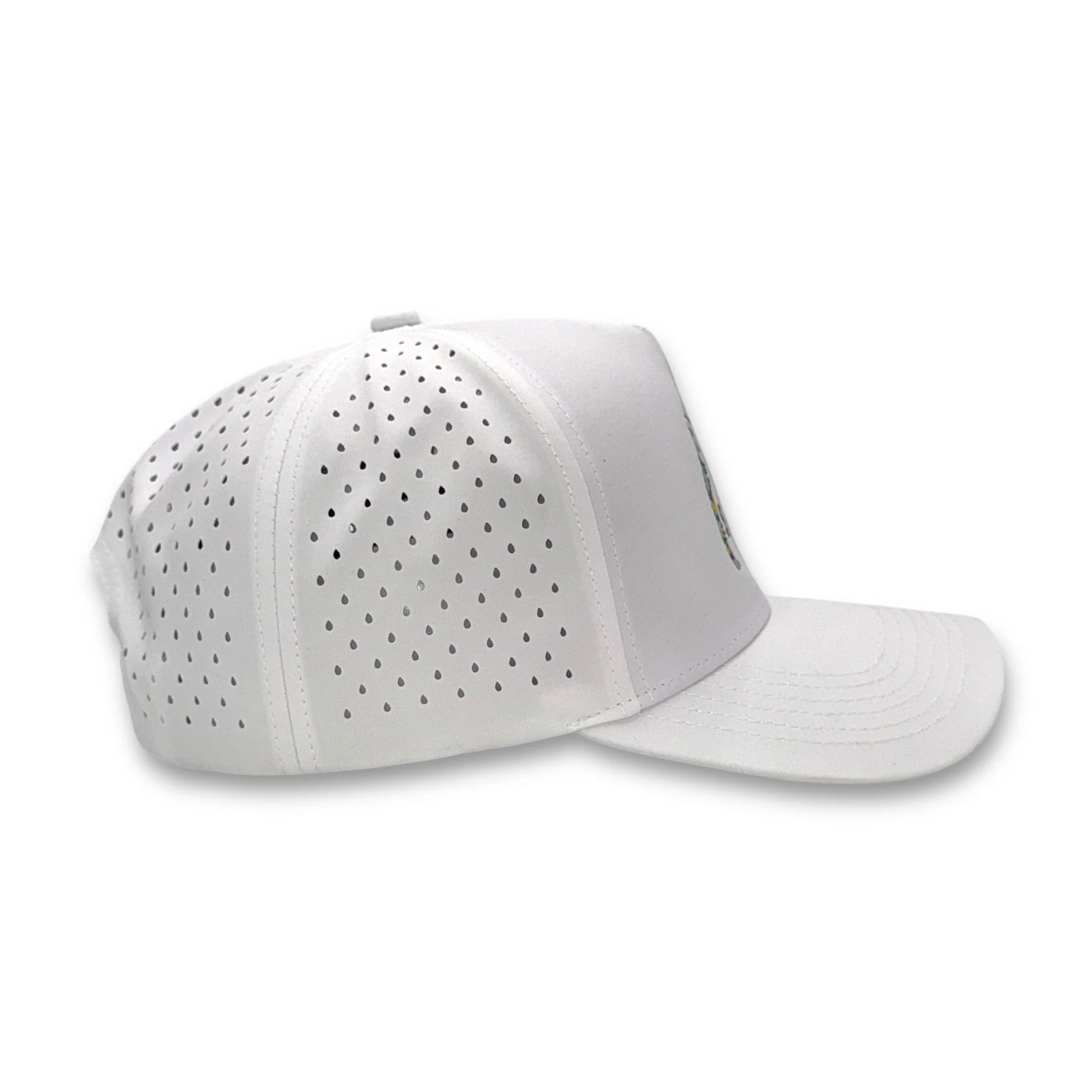 St. Marti Gras White Performance Embroidered Hat Mad Capper
