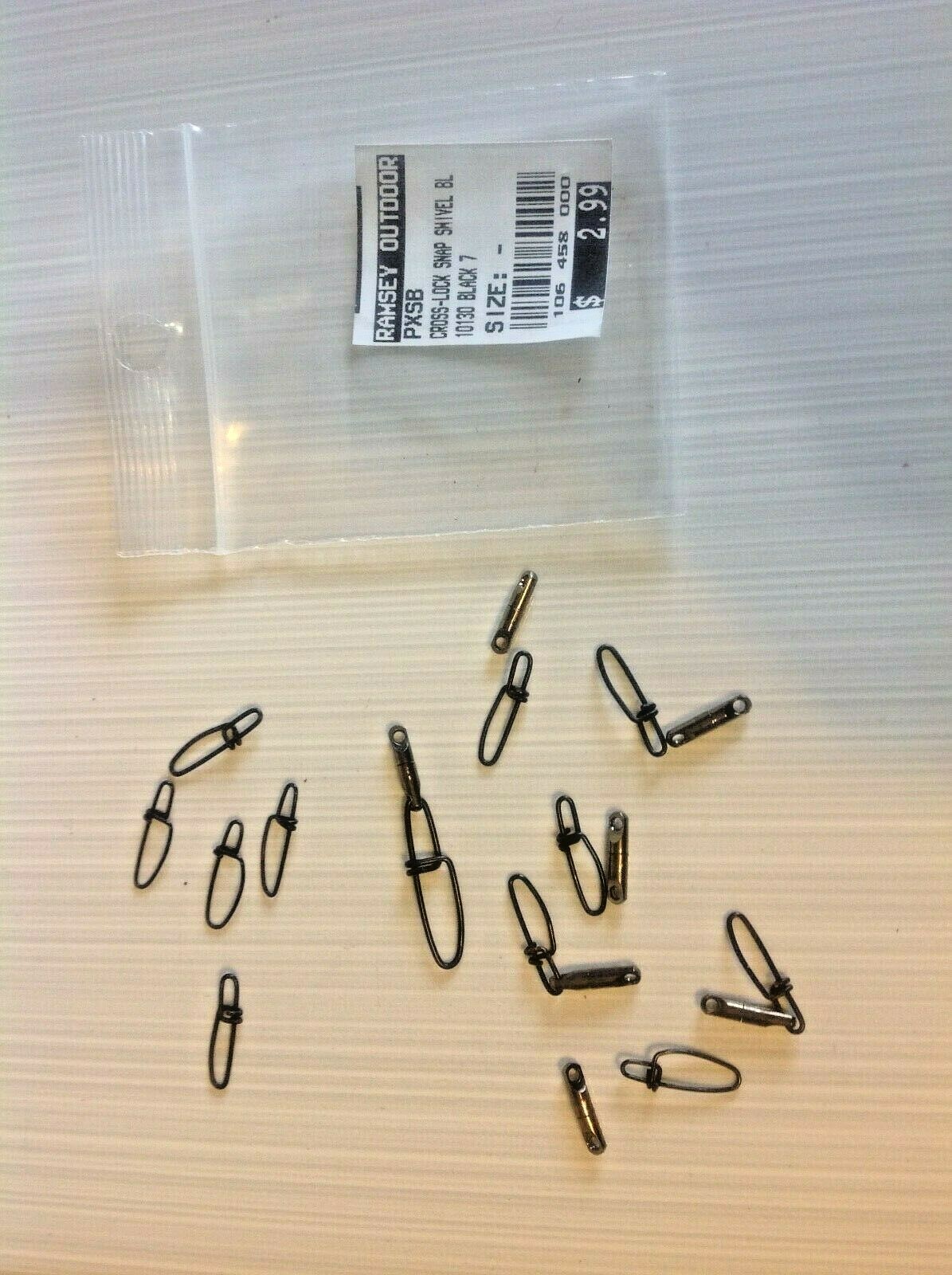 Lot Of Cross Lock Snap Swivel Black Fishing F28