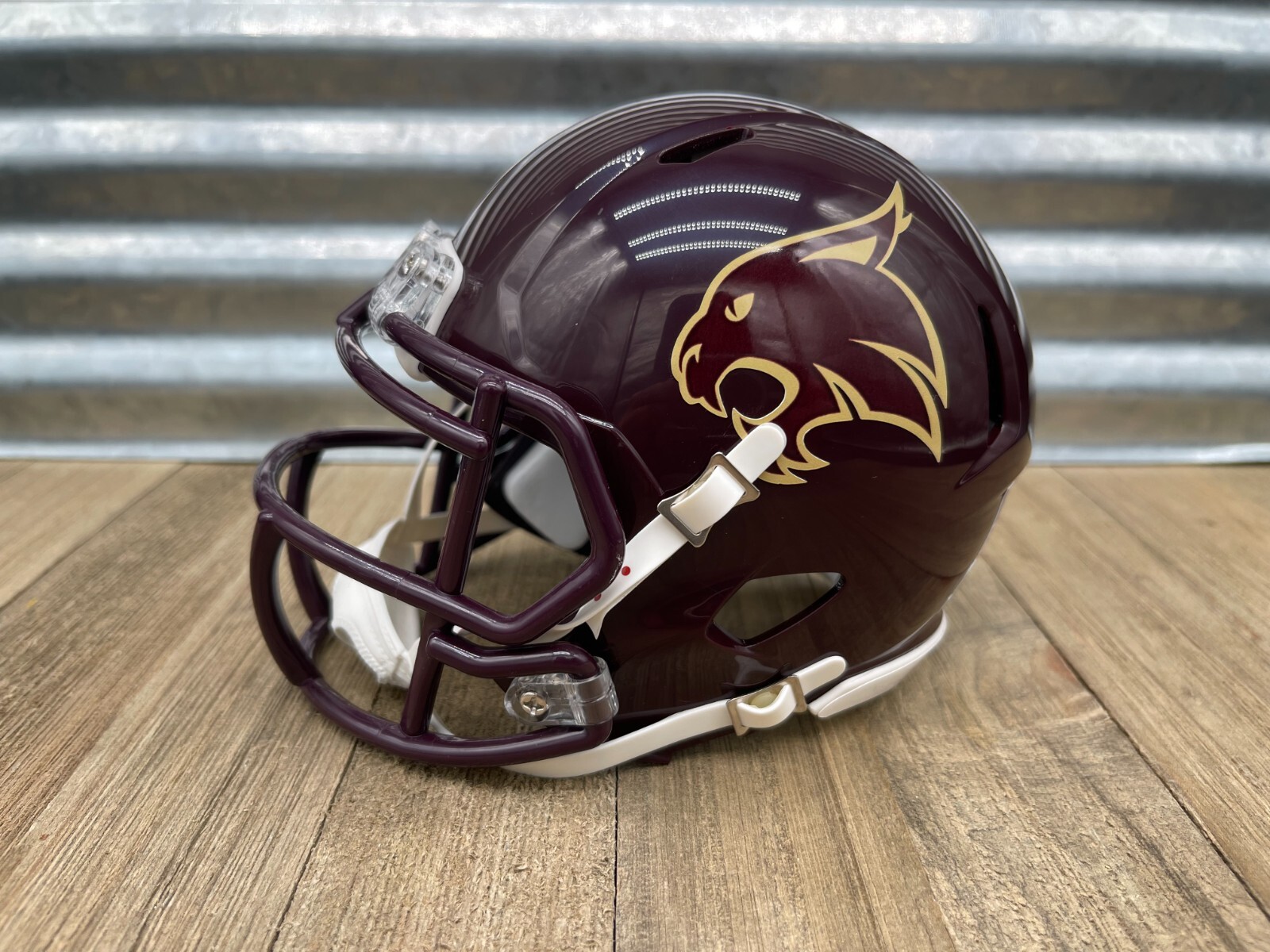 Custom Texas State Bobcats Speed Mini Helmet