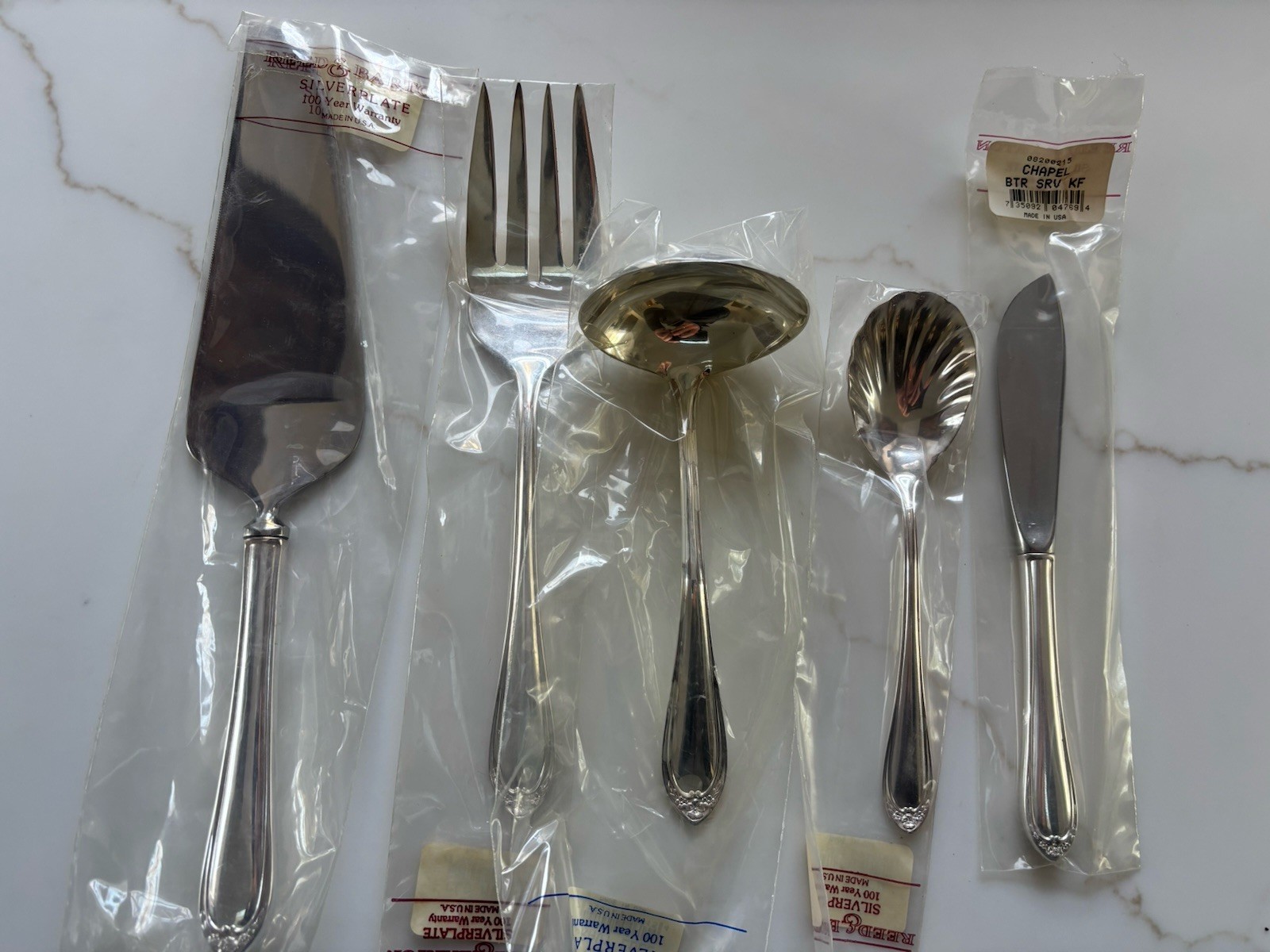 Reed & Barton silverplate - CHAPEL - lot of 5 serving pieces NEW