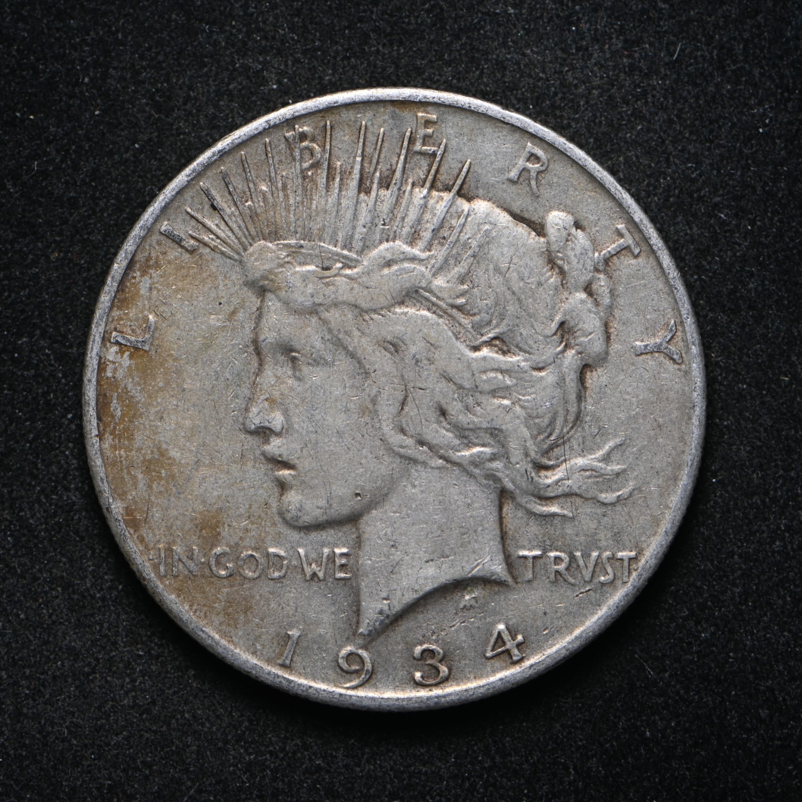 1934-S Peace Silver Dollar Fine (cn16997)