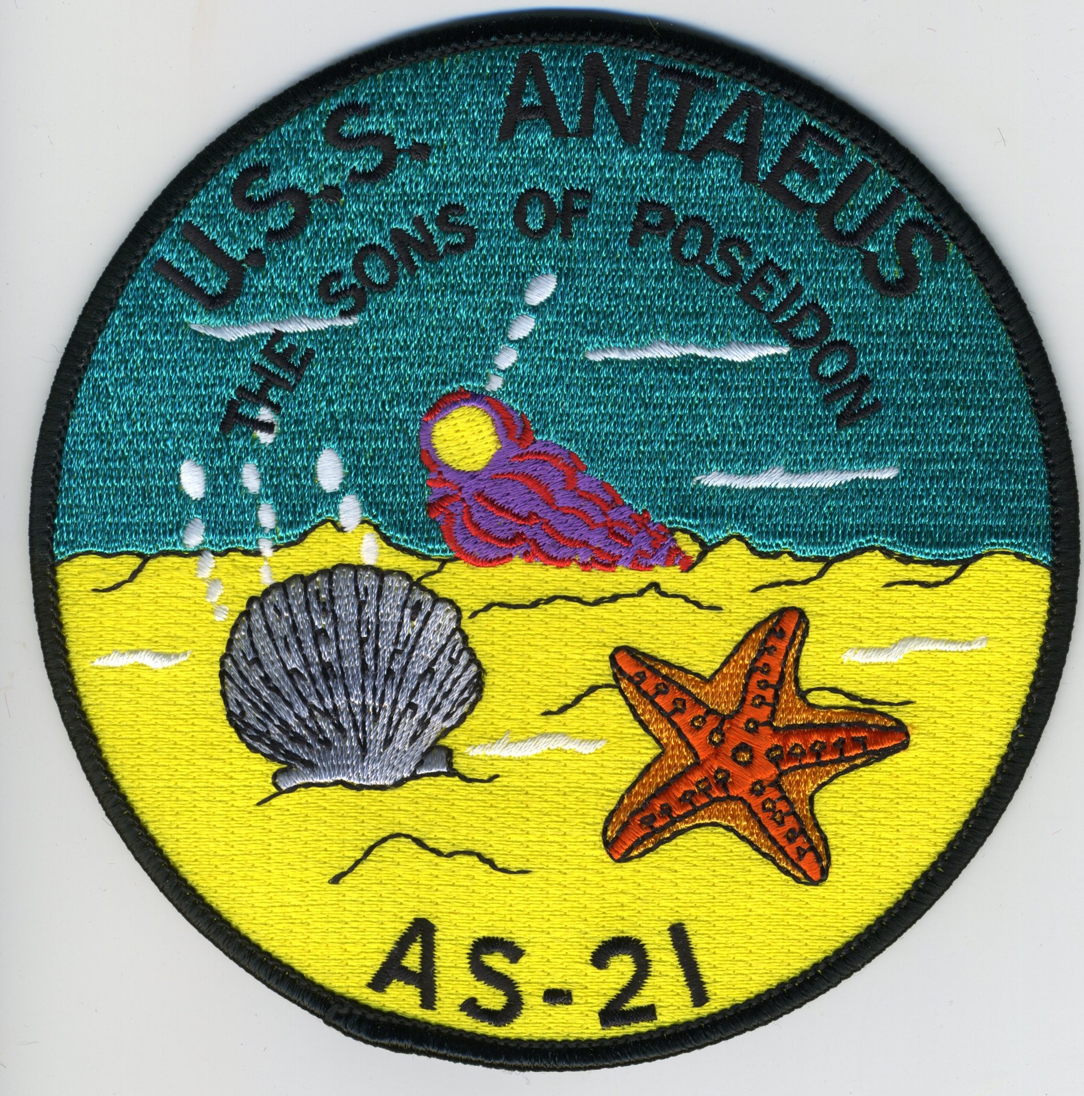 AS 21 USS Antaeus - The Sons of Poseidon - 5 inch FE BC Patch Cat No C6221