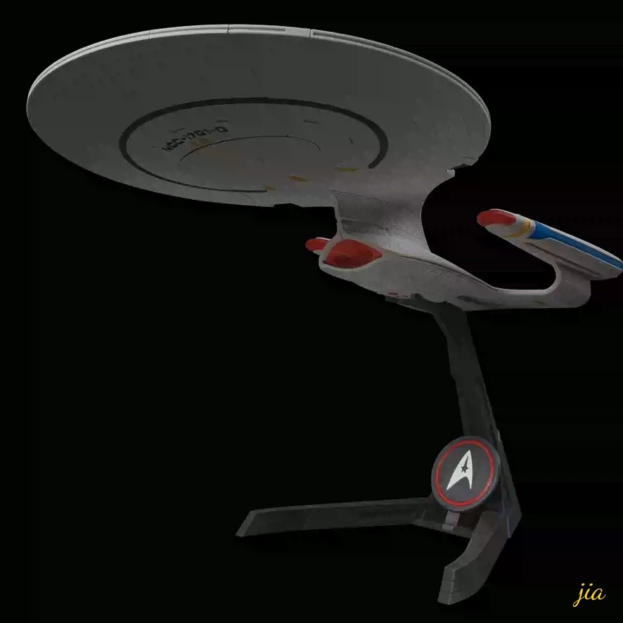 1/8000 Galaxy-Class Starship USS-Enterprise NCC-1701D Model W/base 3D Printing