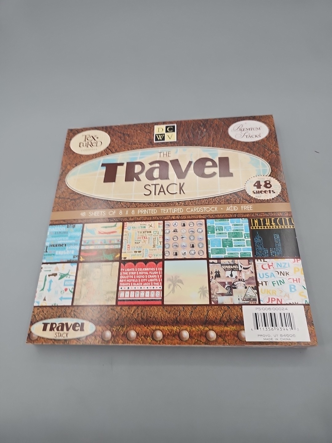 NEW! DCWV - The Travel Stack 8” x 8” Cardstock 48 Sheets