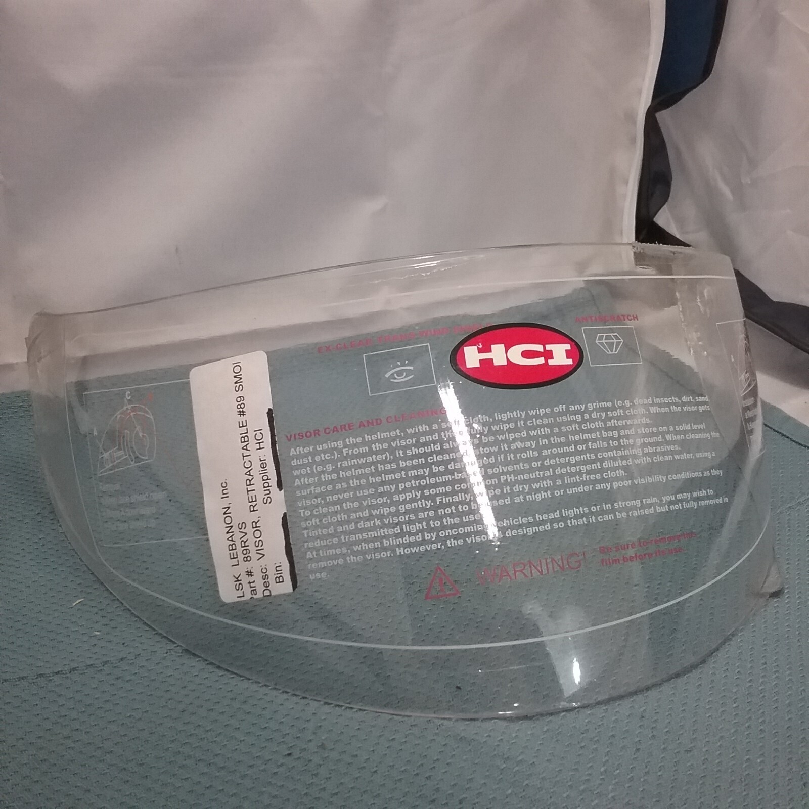 NEW HCI 89-RVS-S  89 SERIES RETRACTABLE INTERIOR VISOR LENS