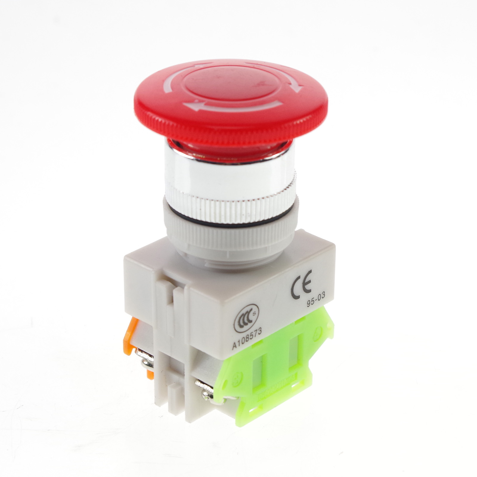 1 Piece 10A CNC Latched Emergency Stop Mushroom Pushbutton Switch