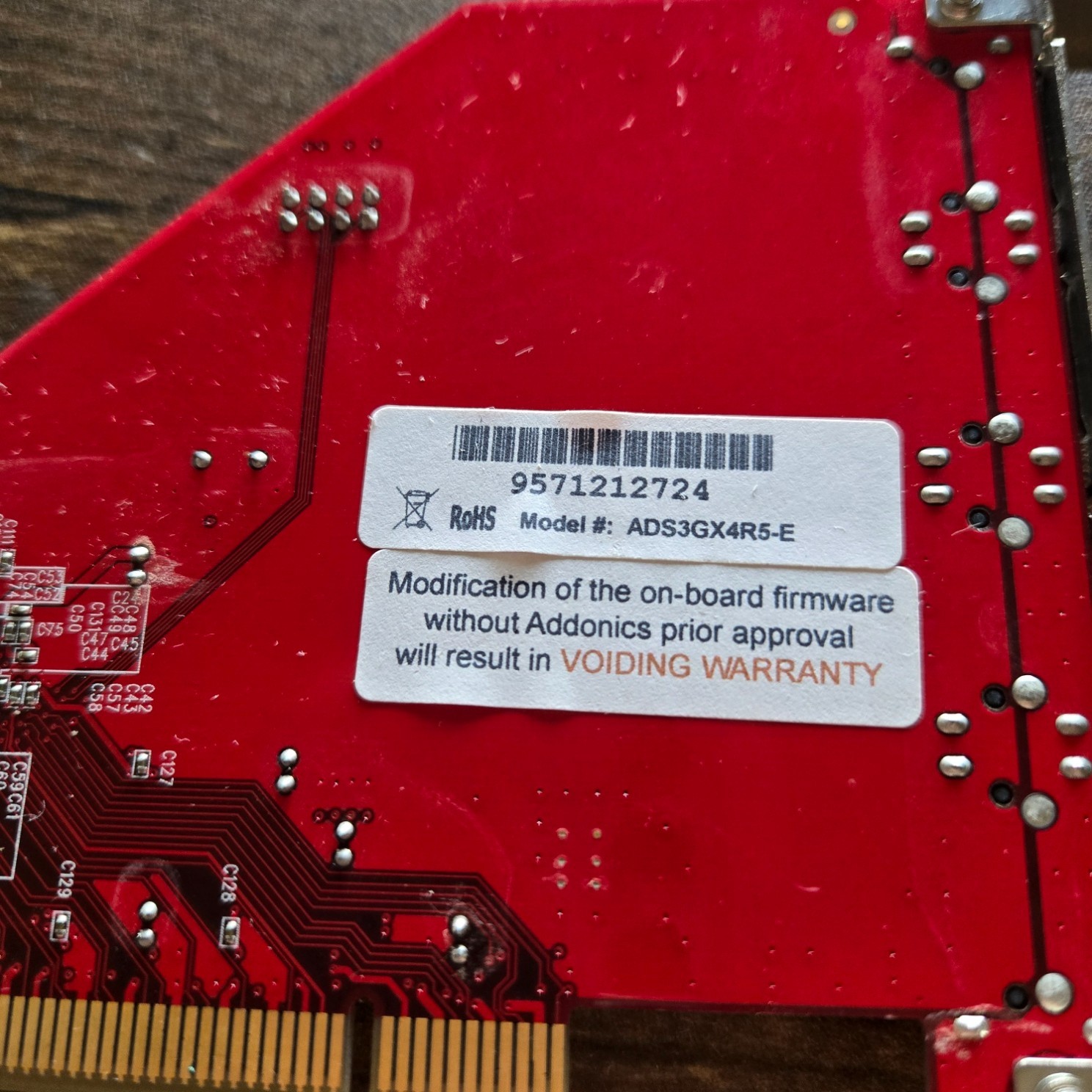 Addonics ADS3GX4R5-E 4-Port eSATA RAID 5 Controller Card PCI-X Untested