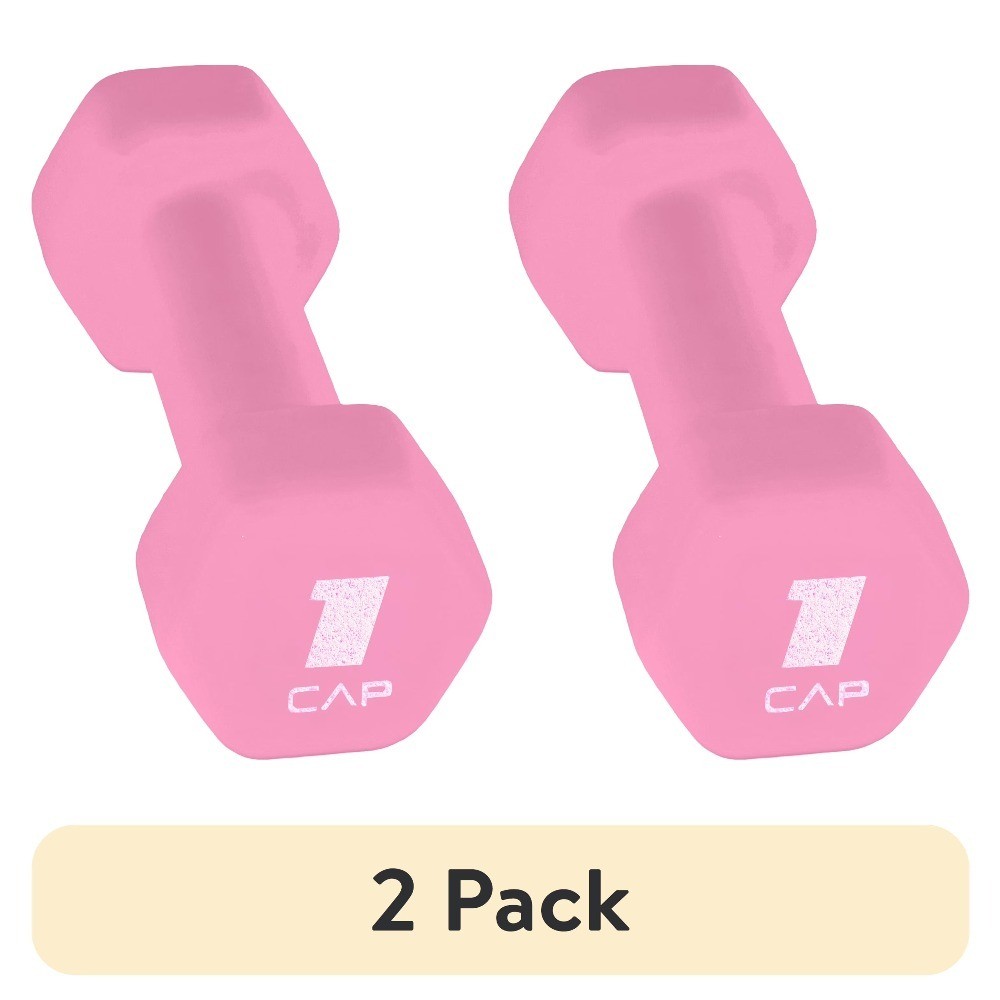 Neoprene Dumbbell 1lb Pair 2 Pack Pink Color Fitness Weights for Women Home Gym