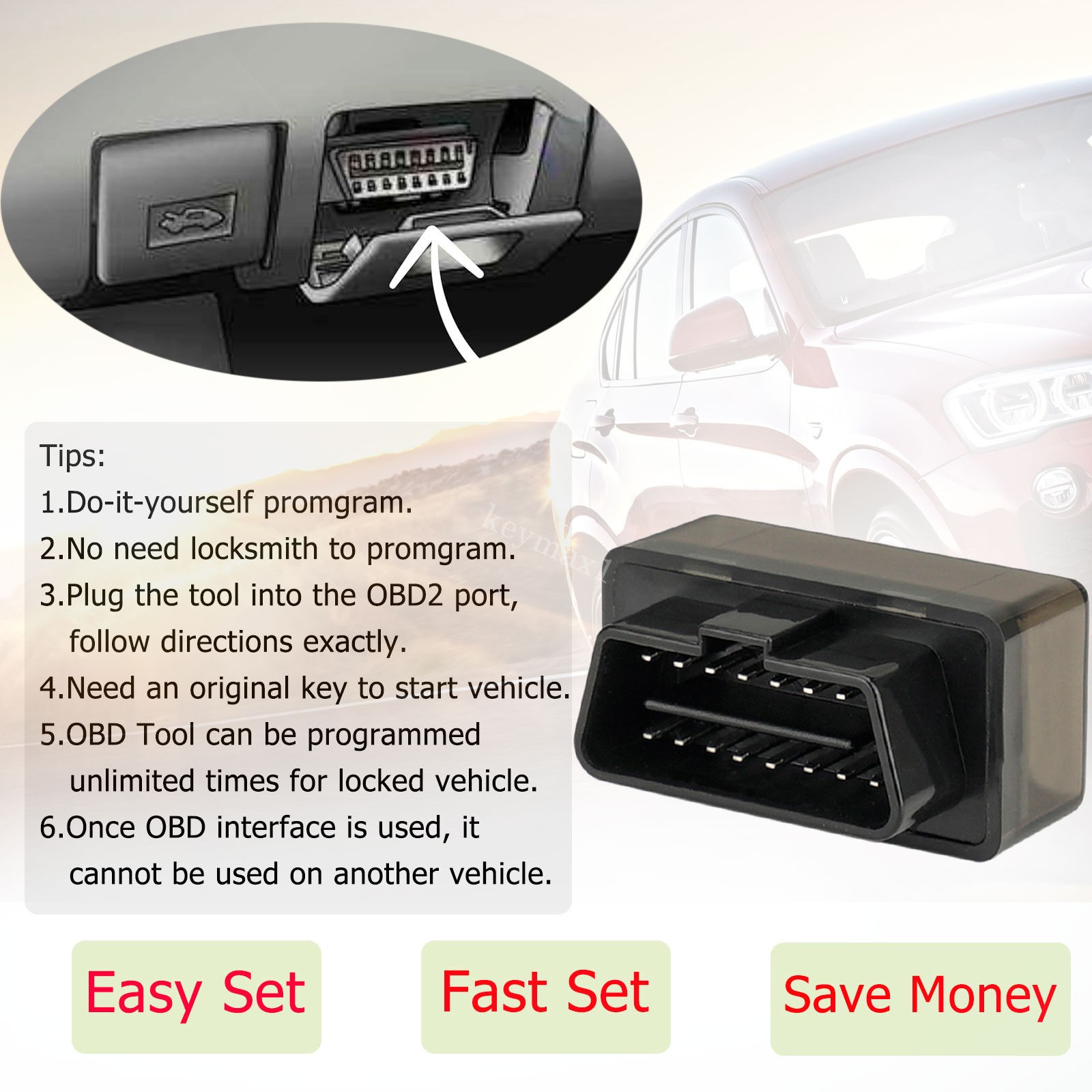 Remote Key Fob 4 Button + Programmer for Chevrolet Silverado 1500 2500 2011-2013