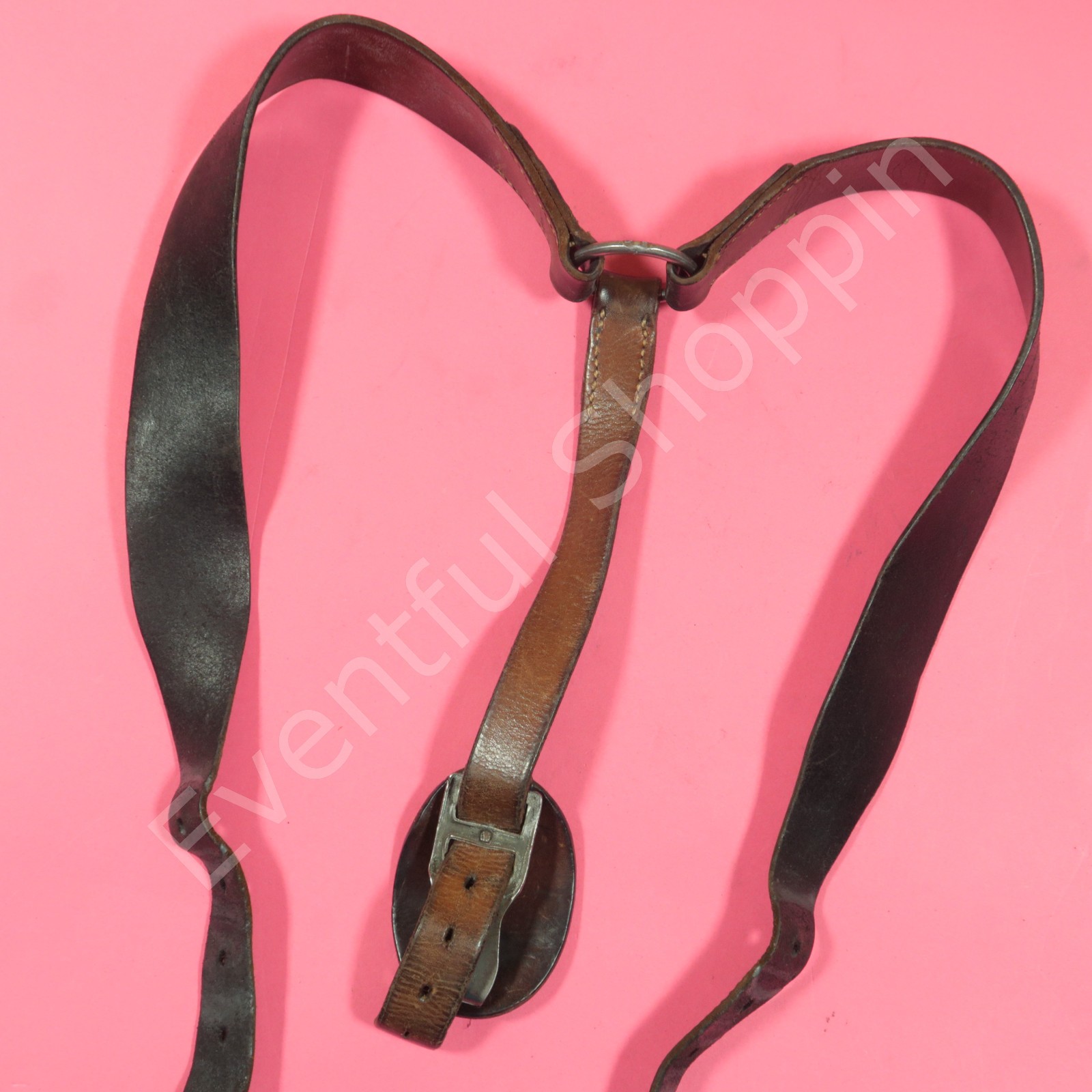 Vintage 1940s 1950s German Army Leather Y Straps Koppeltrageges Franz Brehme WW2
