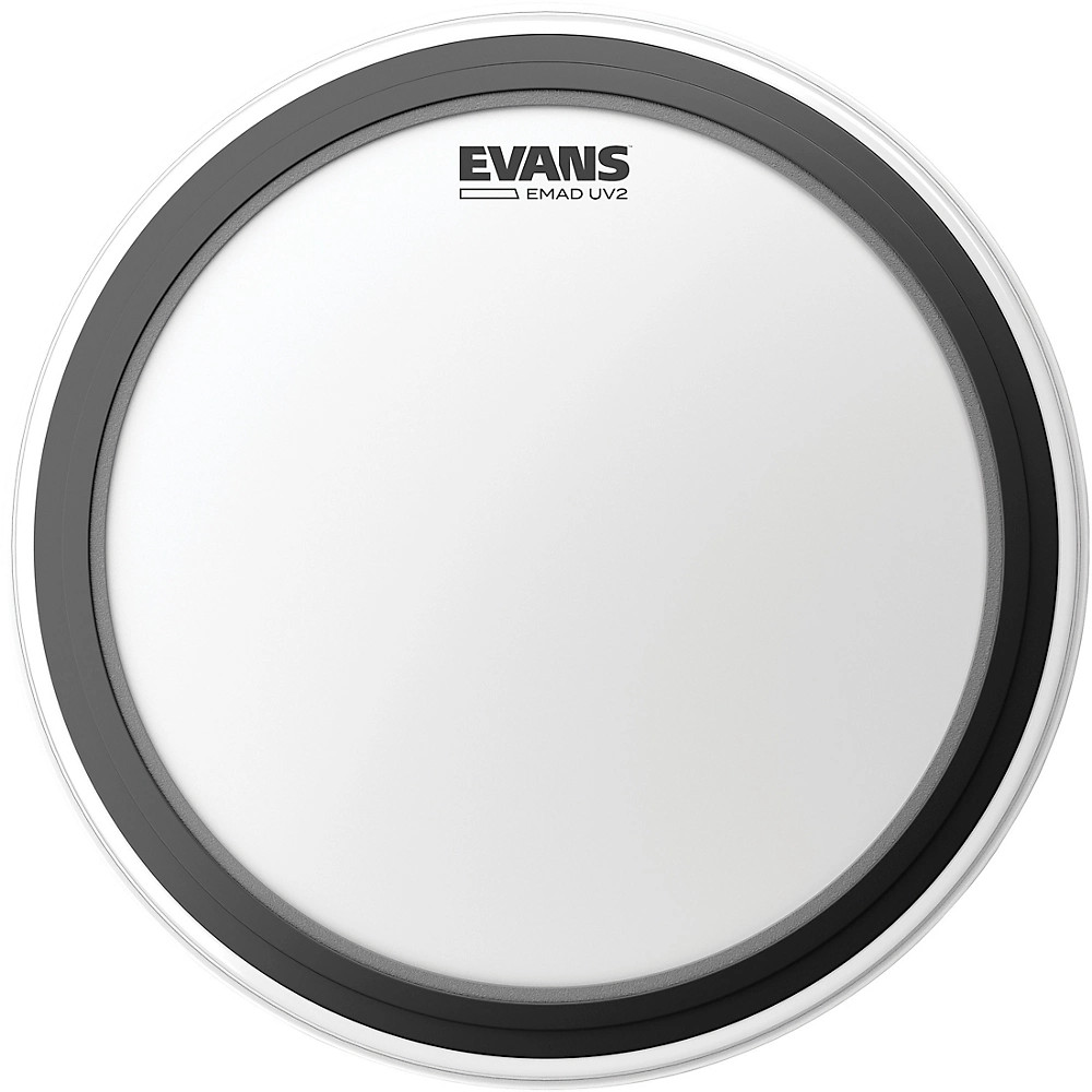 EVANS EMAD UV2 Bass Drumhead With Tom Hoop  16 in.