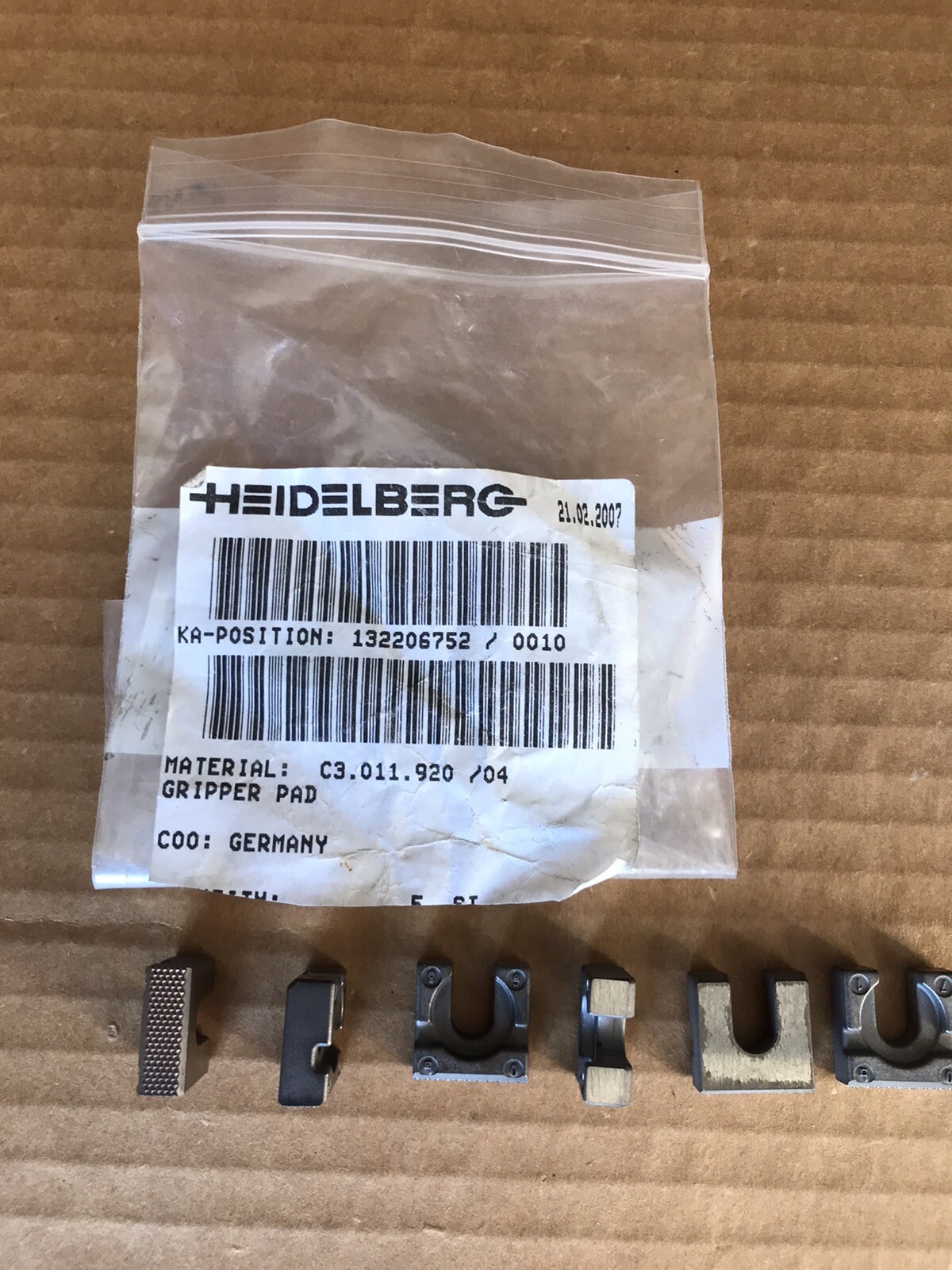Original Heidelberg Gripper Pads C3.011.920/04 from Germany