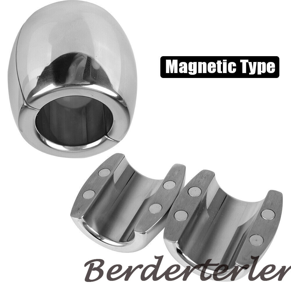 Magnetic Ball Stretcher Scrotum Penis Rings Weight Heavy Duty Stainless Steel