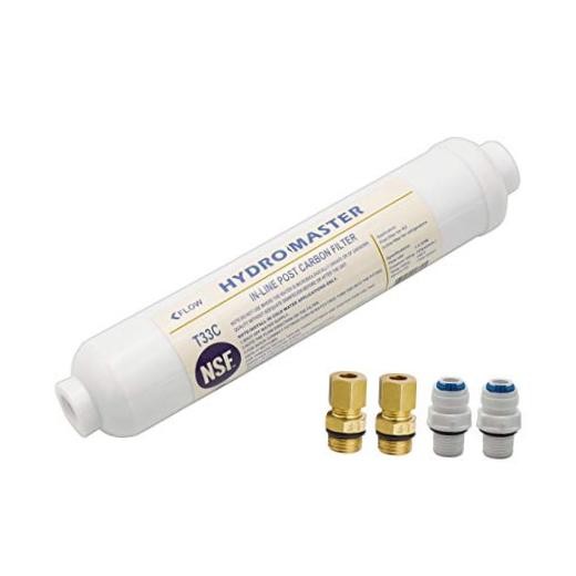 IN-LINE POST CARBON FILTER With 1/4-Inch NPT Connection, 10 Inch x 5 Piece Set