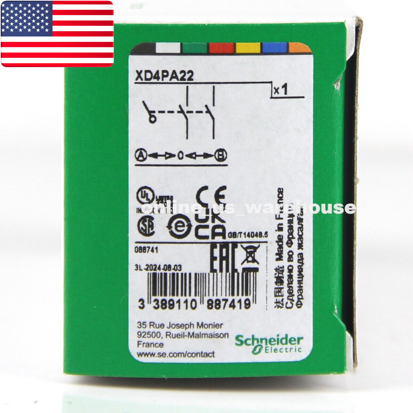 1PCS SCHNEIDER XD4PA22 2-Direction Joystick Controller New IN BOX- US Stock