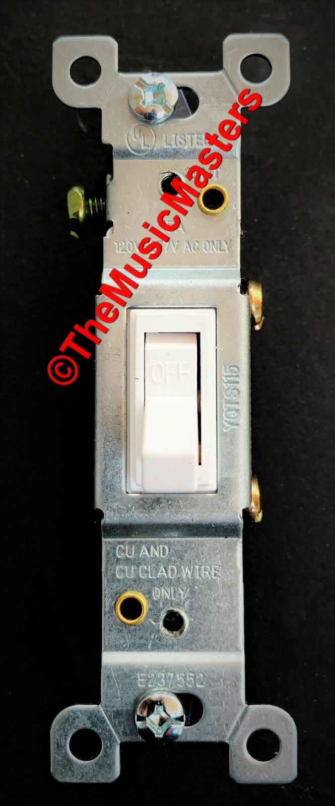 6X White Electric Toggle On/Off Power WALL LIGHT SWITCH Residential Replacement
