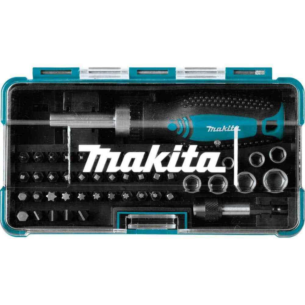 47 Piece Ratchet & Bit Set Phillips Torx Slotted Hex Square Bits Sockets Case