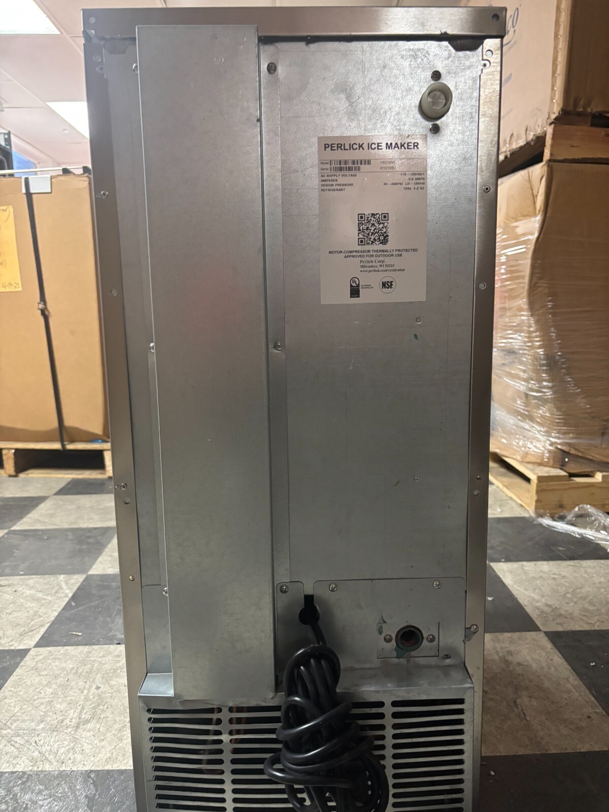 Perlick H50IMW - 15" Clear Ice Maker, Panel Ready Solid Door - K10192J