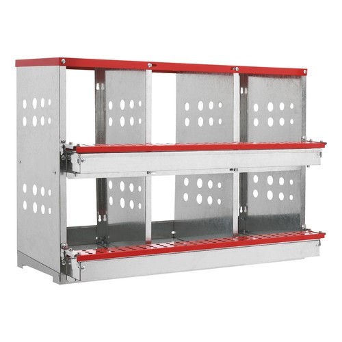 2-Layers 6-Compartments Chicken Nesting Case Chicken Coop Box Nesting Box 50kg