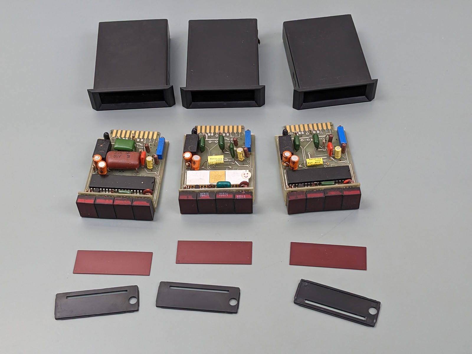 (3) Texmate 035-02-015 Digital Panel Meters  ~ AS-IS UNTESTED