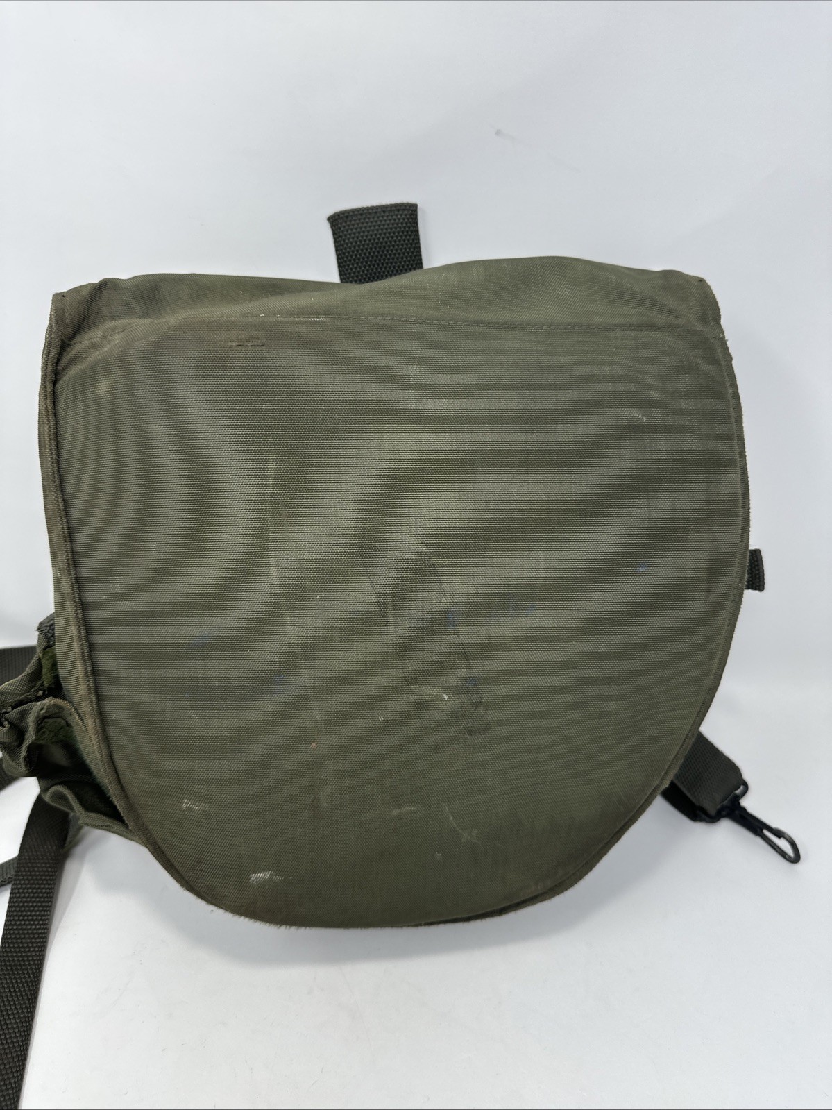 US Military Gas Mask Pouch OD Green Used Military Surplus Good Condition