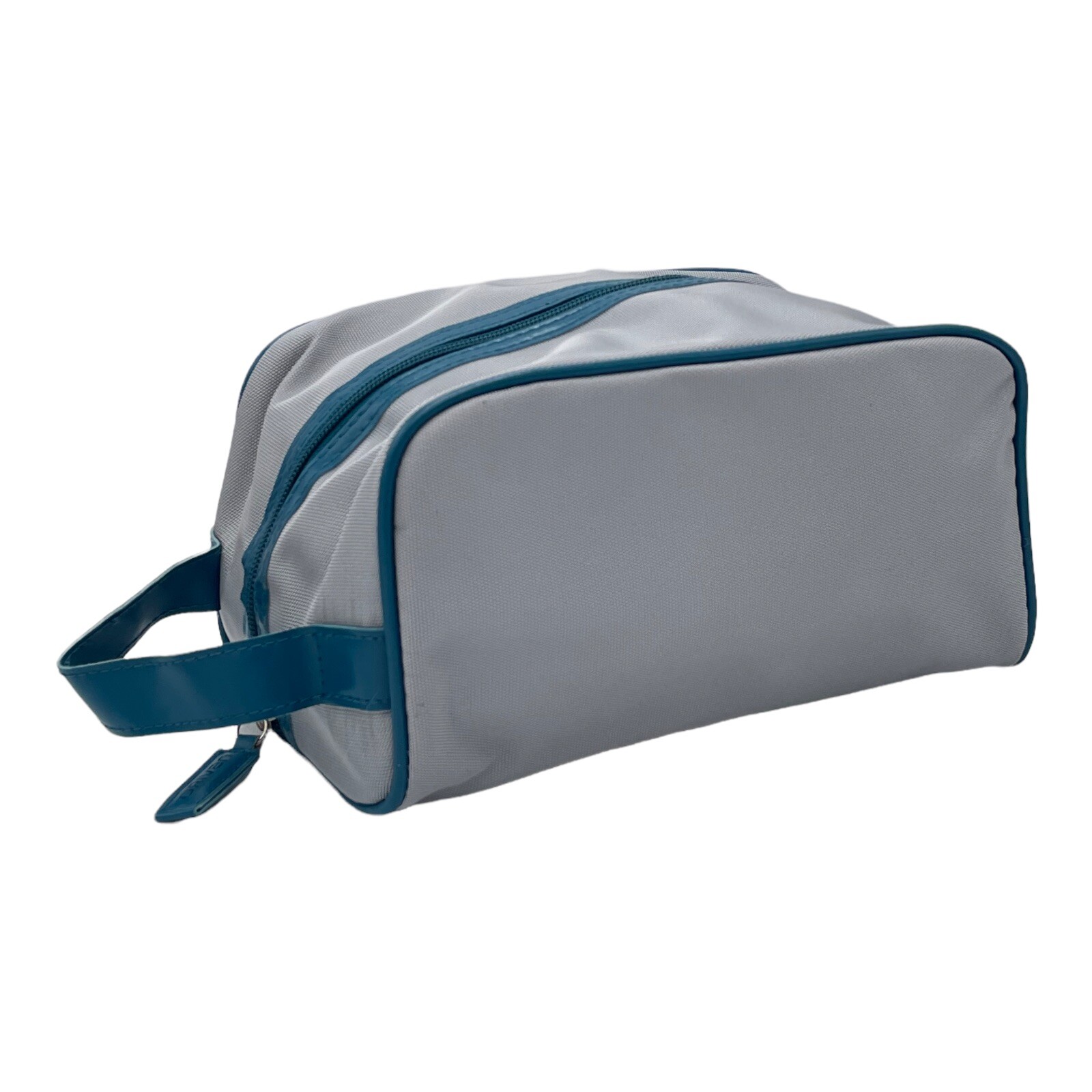 Avon Derek Jeter Driven Dopp Toiletry Bag Travel Case 9x4.5x5.5" Gray Turquoise