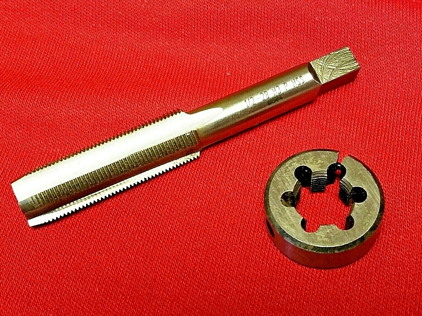 1/2-28 HSS Plug Tap / Die Combo 1" OD Round Adjustable Split Gunsmithing