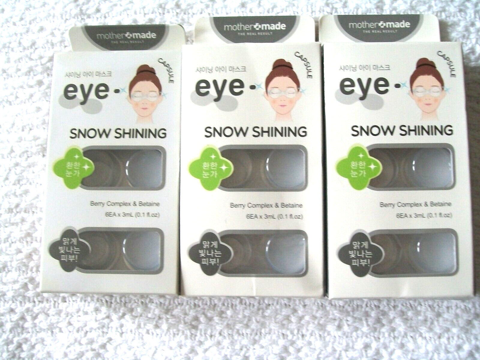 Mother Made Snow Shining Eye Capsule Berry Complex & Betaine Set K Beauty Lot