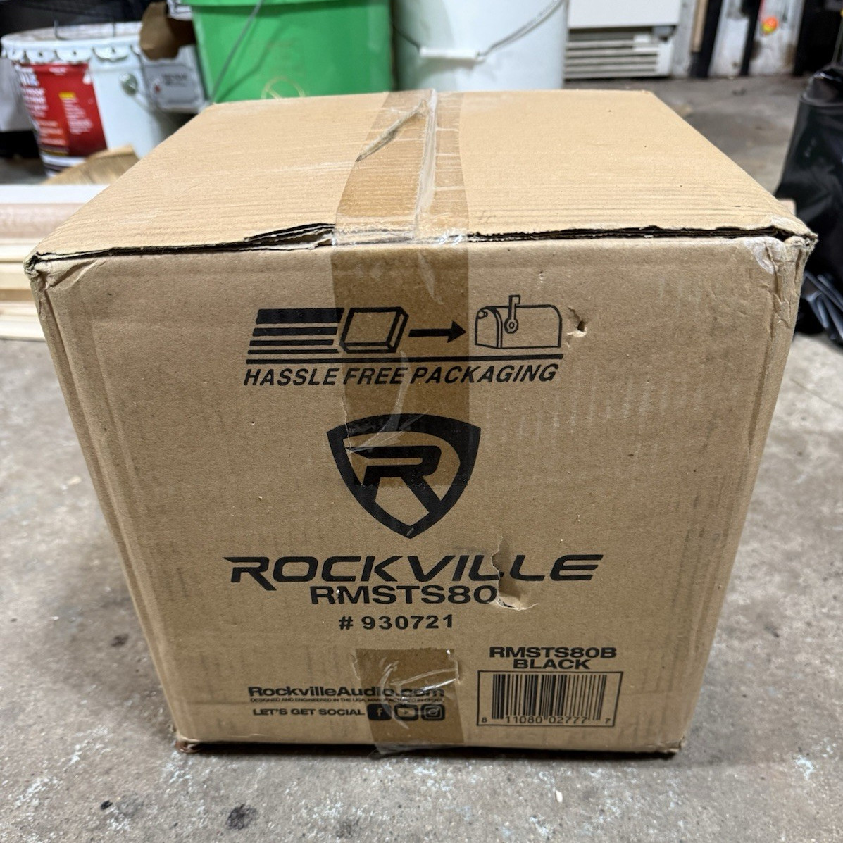 Rockville RMSTS80B 8in 2-Way Marine Speakers Pair 500W RMS Black Wired