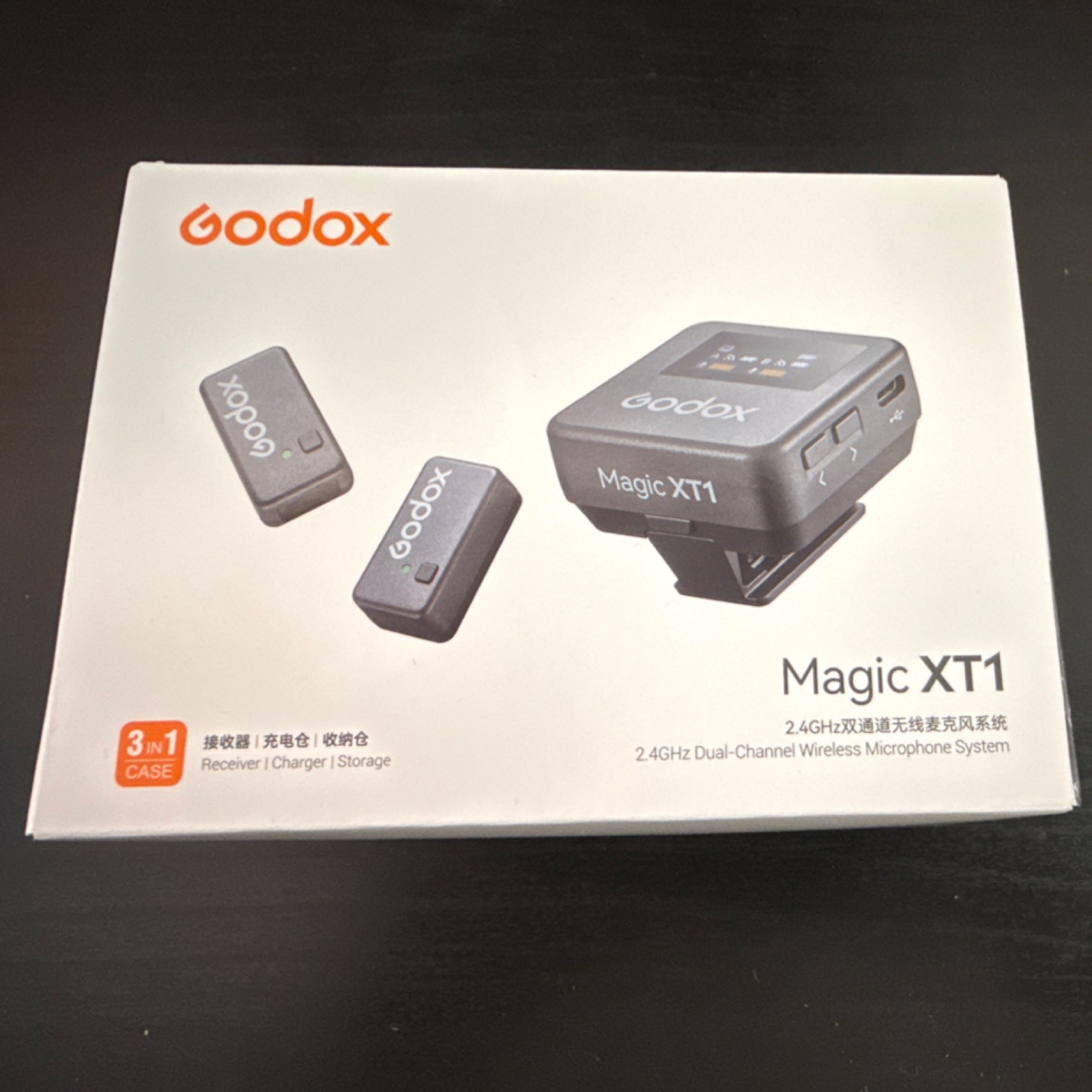Godox Magic XT1 2.4GHz Dual-Channel Wireless Clip-On Microphone System w/ Case