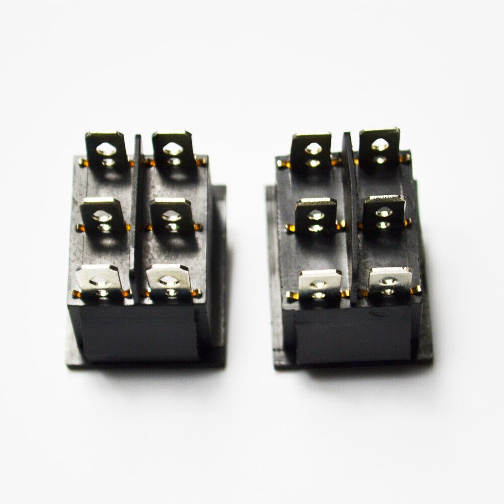 2pcs Rocker Switch 6 Pin LED Lights Indicator Lights ON/OFF Switch Certificated