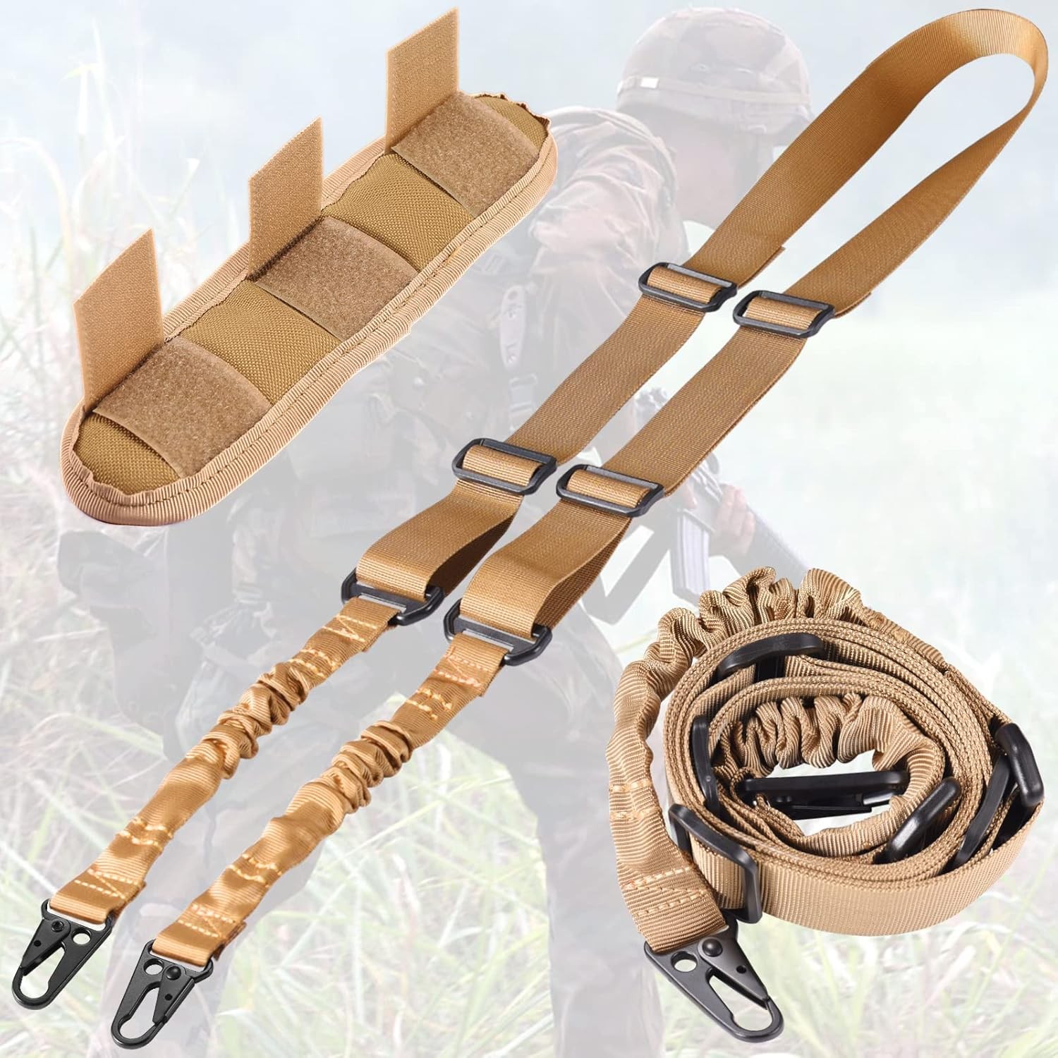 Tactical 2 Point Rifle Sling Quick Release Gun Sling Shoulder Padded Adjustable