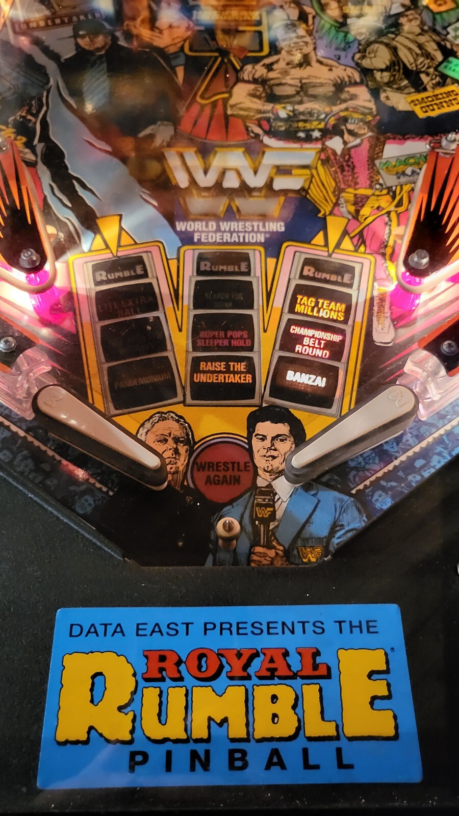 WWF / WWE ROYAL RUMBLE PINBALL MACHINE (NICE!) - DATA EAST