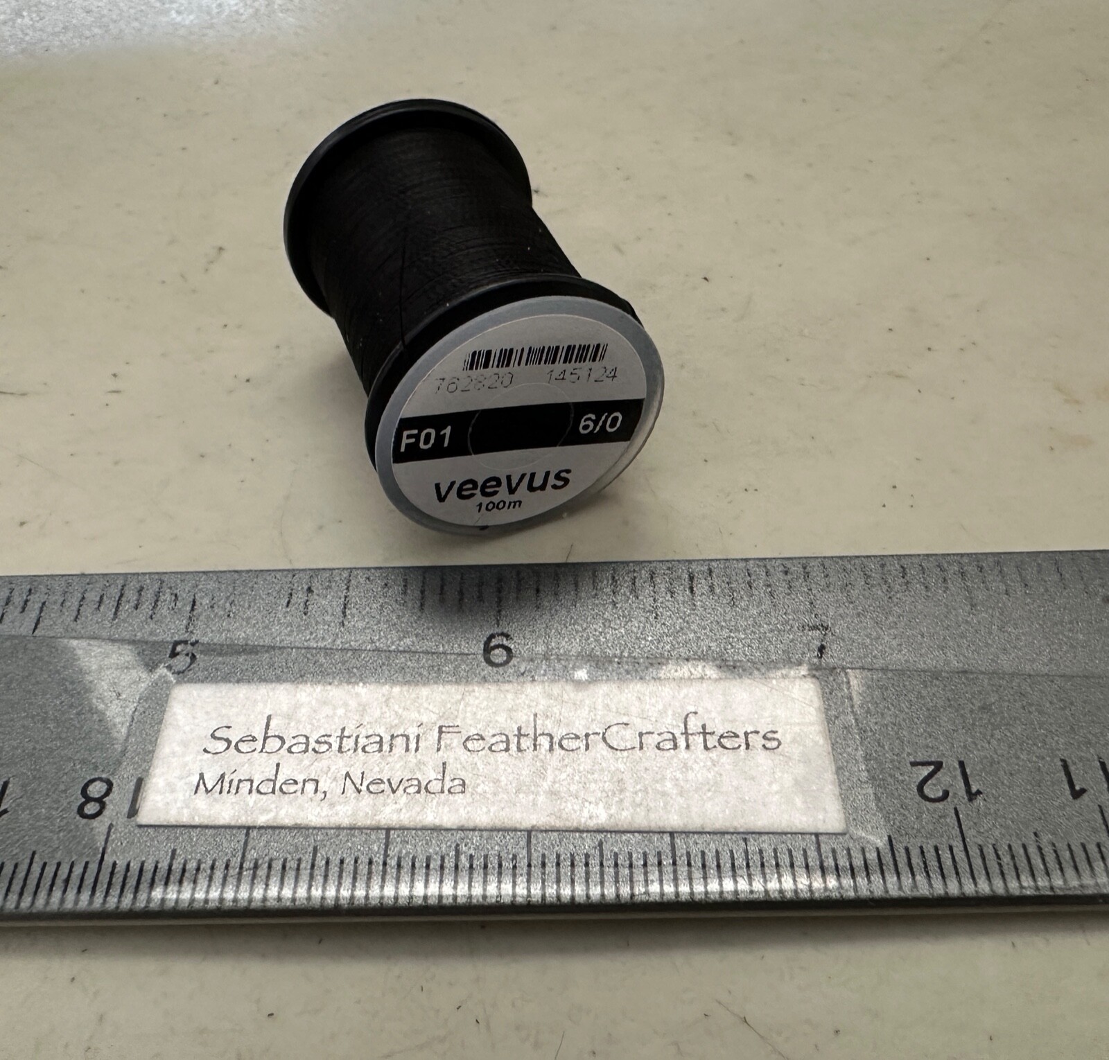 VEEVUS 6/0 Black 100m Thread One Spool