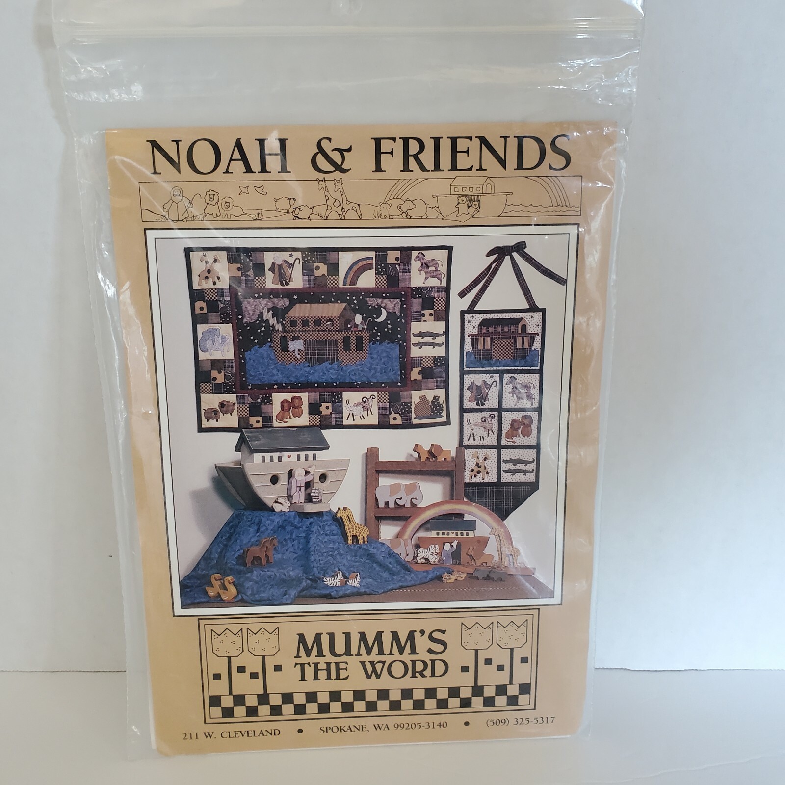 Debbie Mumm Noah & Friends Patterns for Two Wallhangings Quilt Vintage 1991 NEW