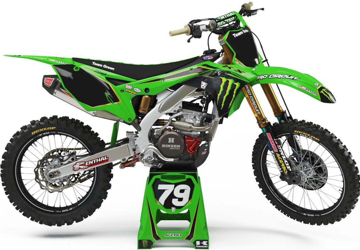 Throttle Syndicate 2020 Team Green Monster Energy Kawasaki Graphic Kit - Motocro