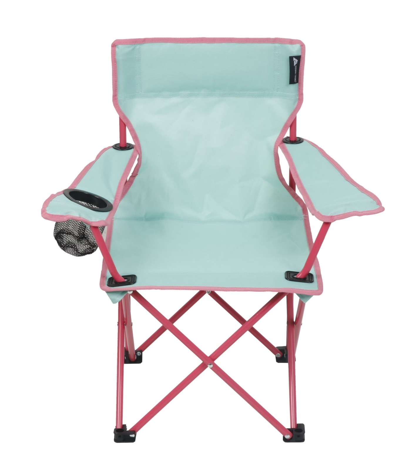 Ozark Trail Quad Camp Chair with Cupholder for Kids, Green