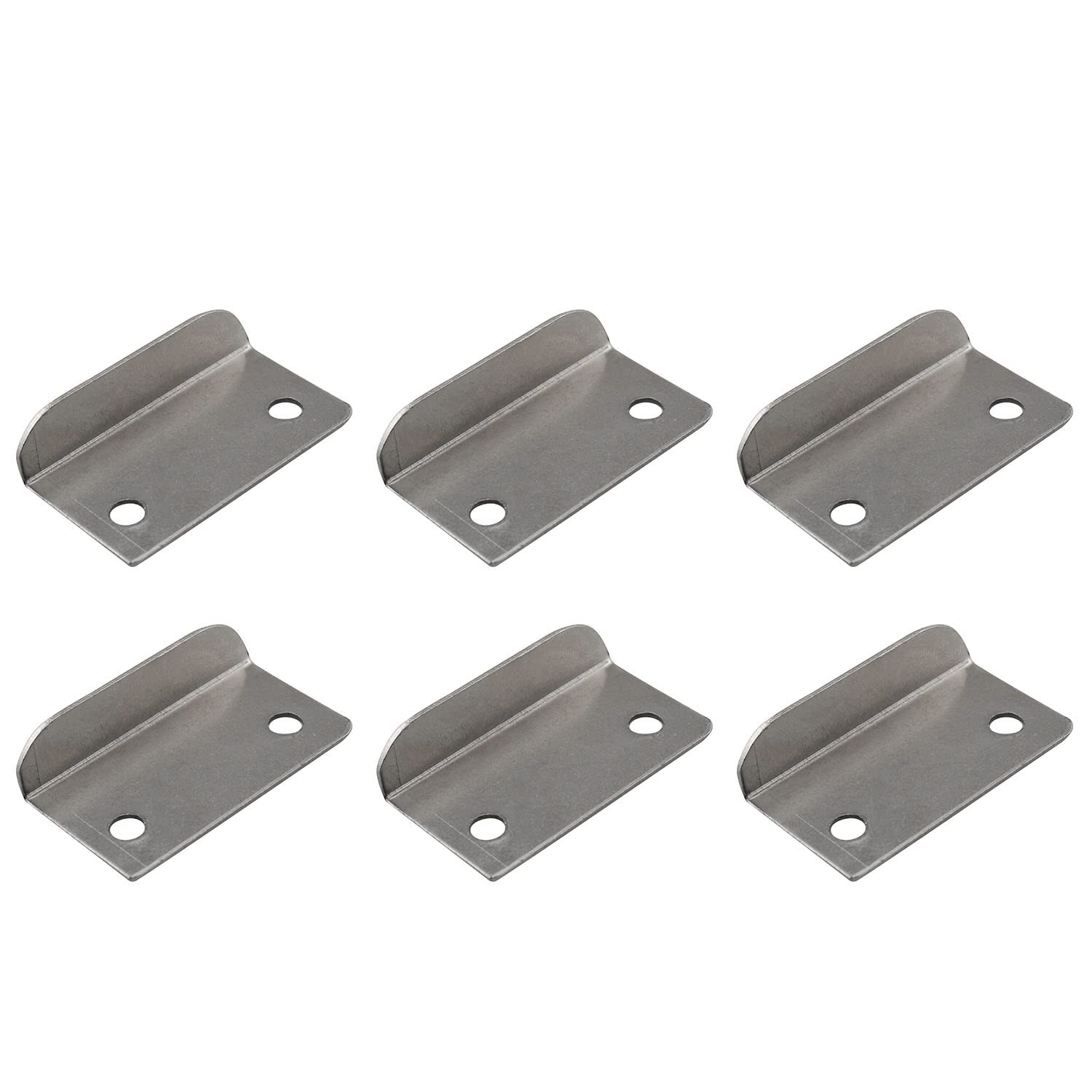 6 PCS Metal Right Angle Drawer Lock Strike Plate, 1.5 x 0.55 x 0.35 Size